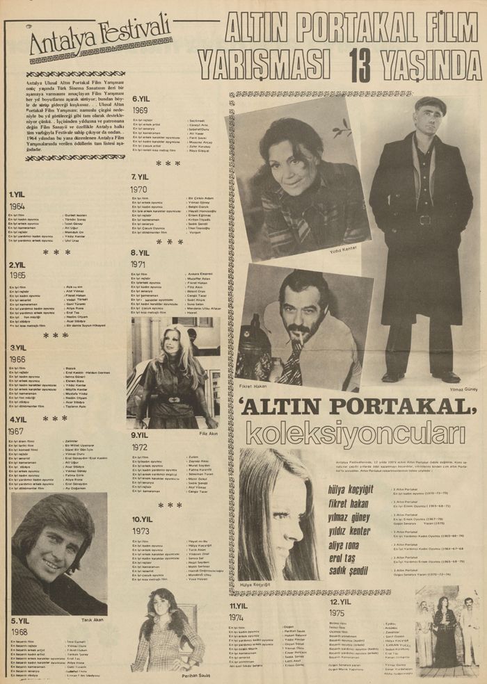 From the newspaper Festival 13 (1976)                                                                                                                                                                                                                           <i>Festival 13</i> gazetesinden (1976)<br />
Arsiv: Cihat Aral