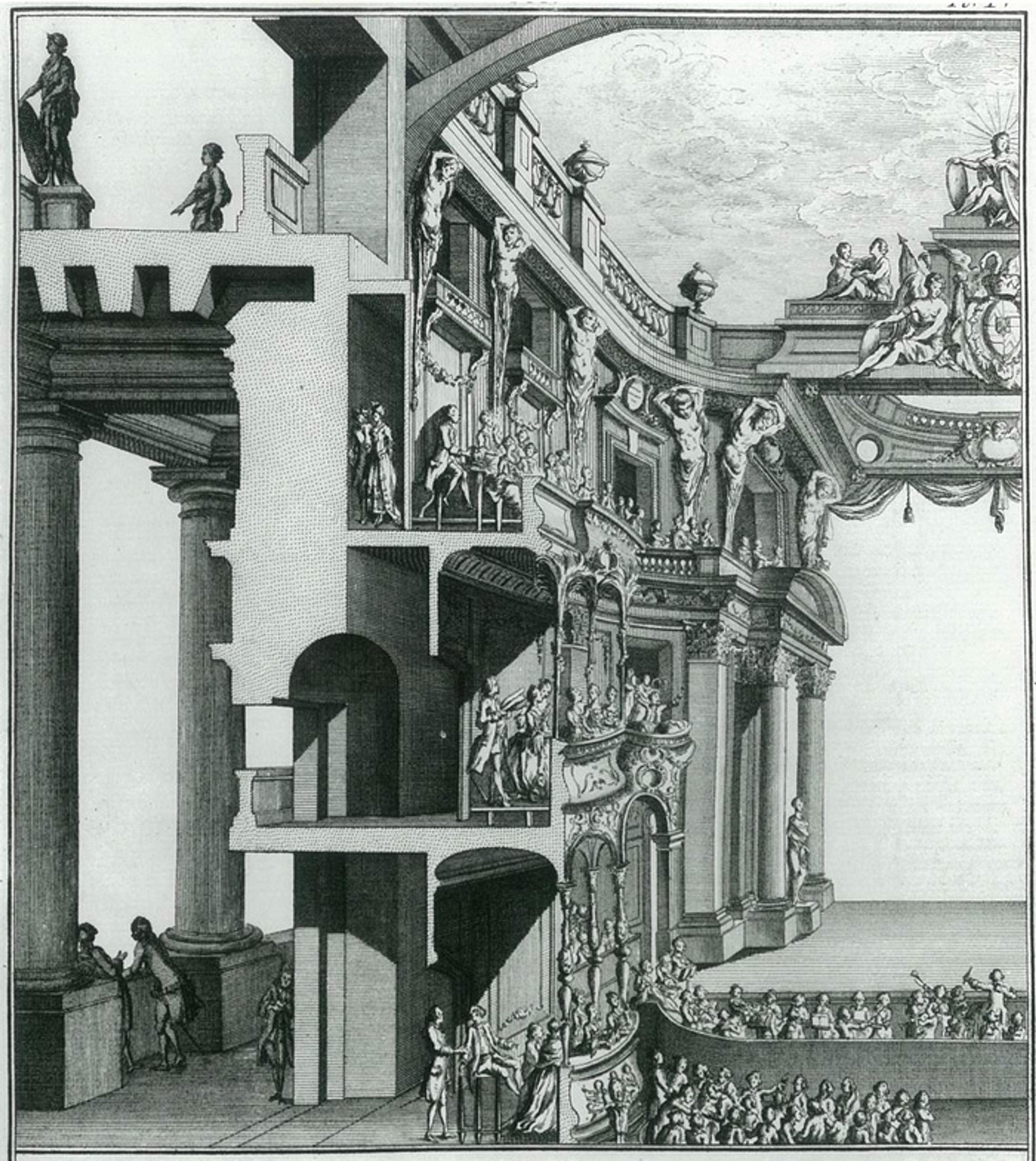 Unbuilt opera house design for Stuttgart