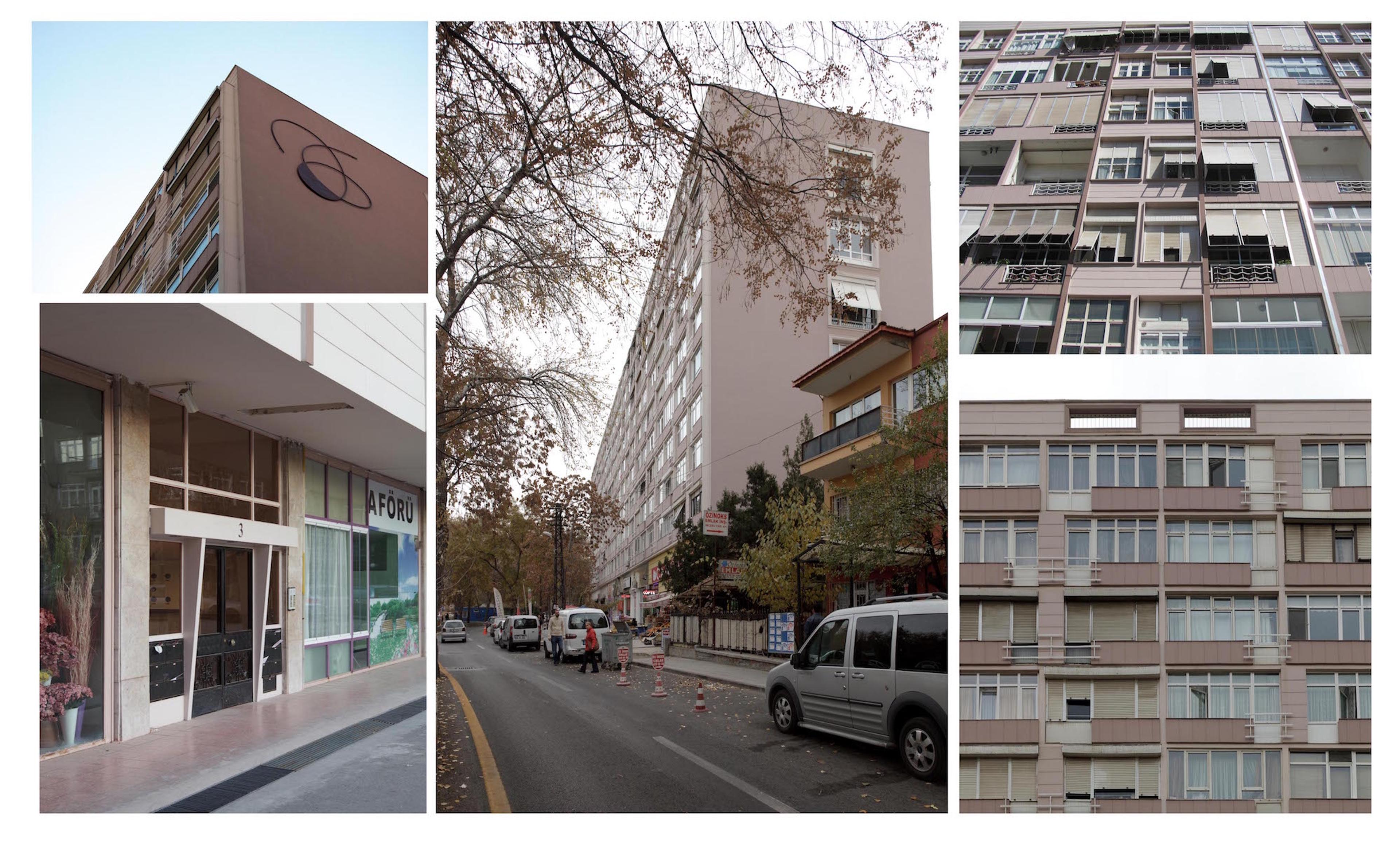 96’lar Apartmanı, Ankara (Mimar: Arman Güran, 1957) Fotoğraf: Metehan Özcan, 2015 Arşiv: Sivil Mimari Bellek Ankara 1930-1980 Projesi