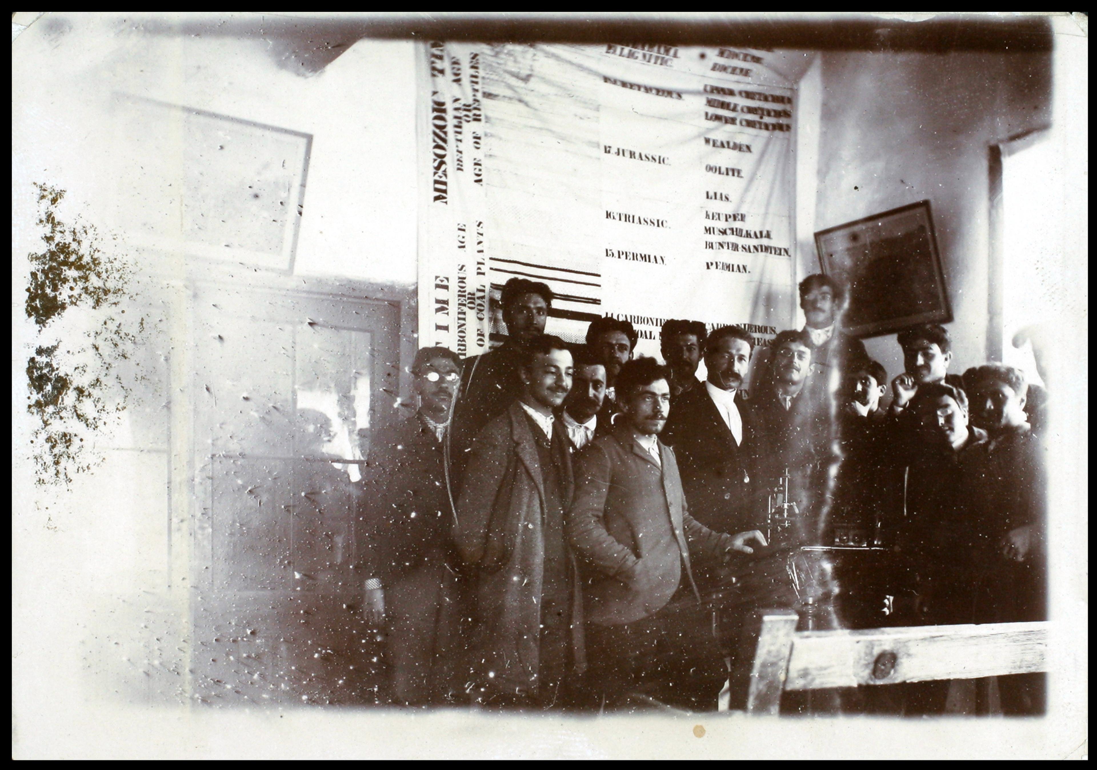 Prof. J. J. Manissadjian with his students, Merzifon, Turkey, date unknown United Church of Christ (UCC), American Research Institute in Turkey (ARIT), SALT Research