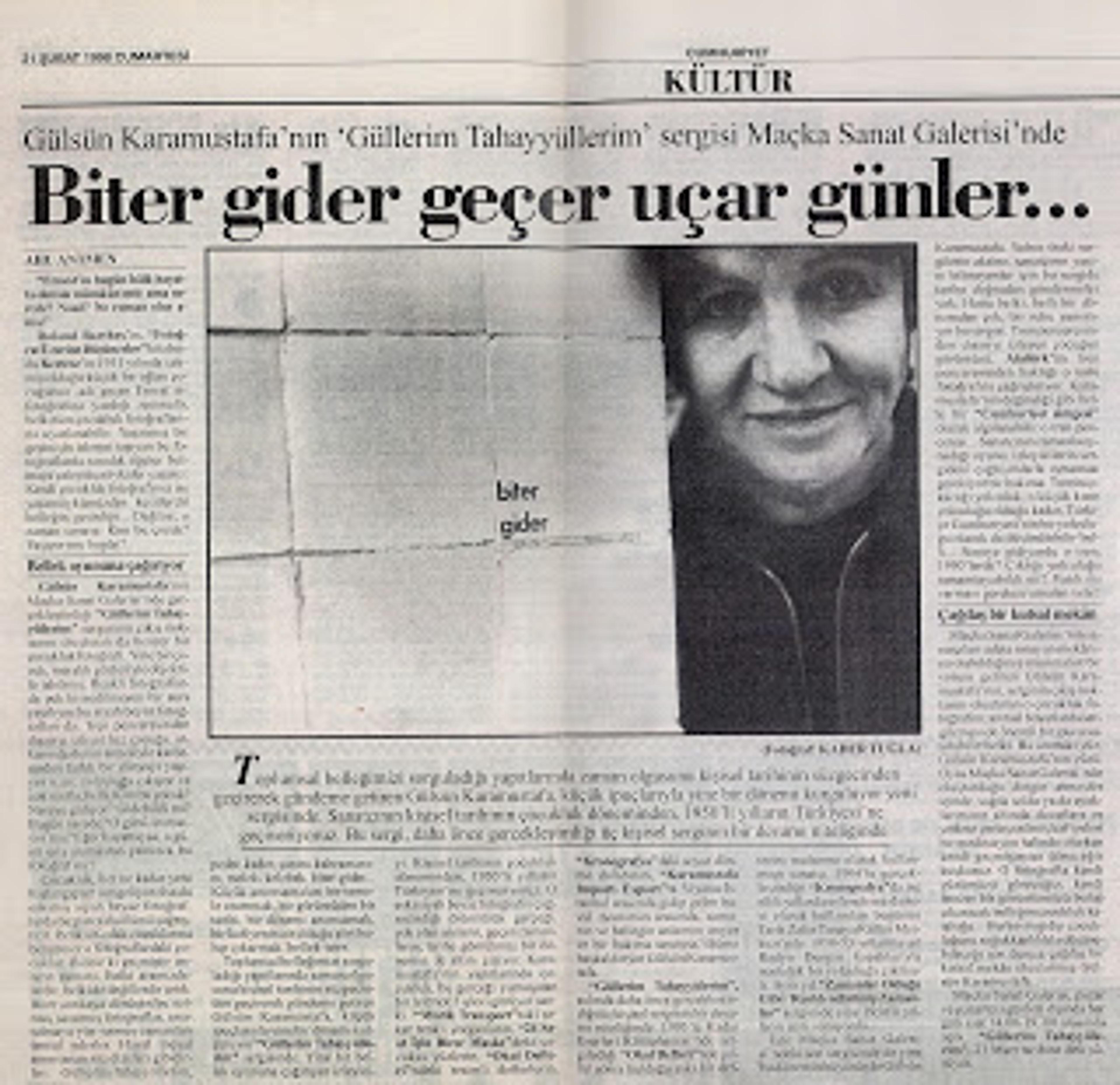 Cumhuriyet Gazetesi, 21 Şubat 1998 Cumartesi