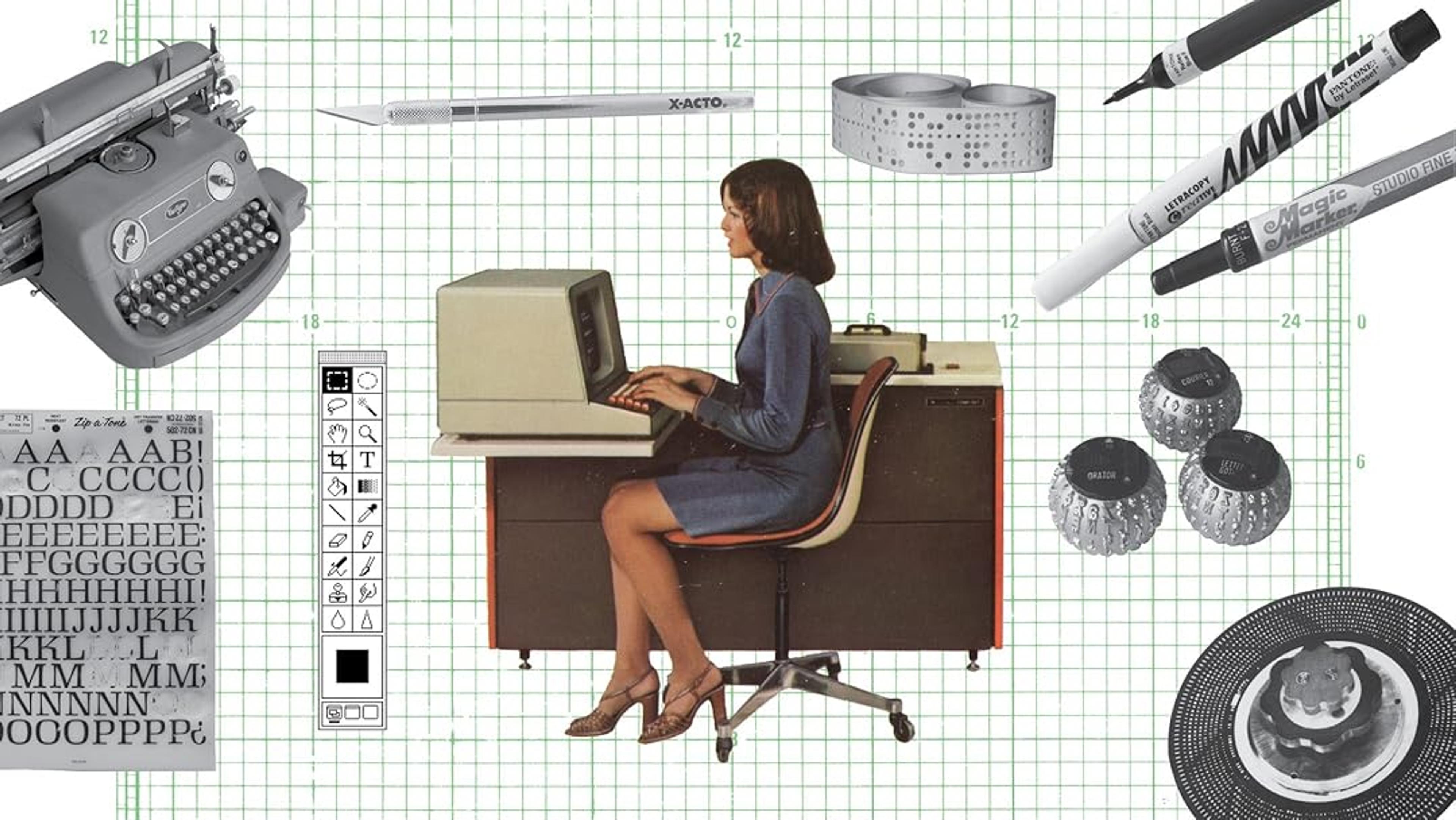 Still from Graphic Means: A History of Graphic Design Production (2017) ©Briar Levit