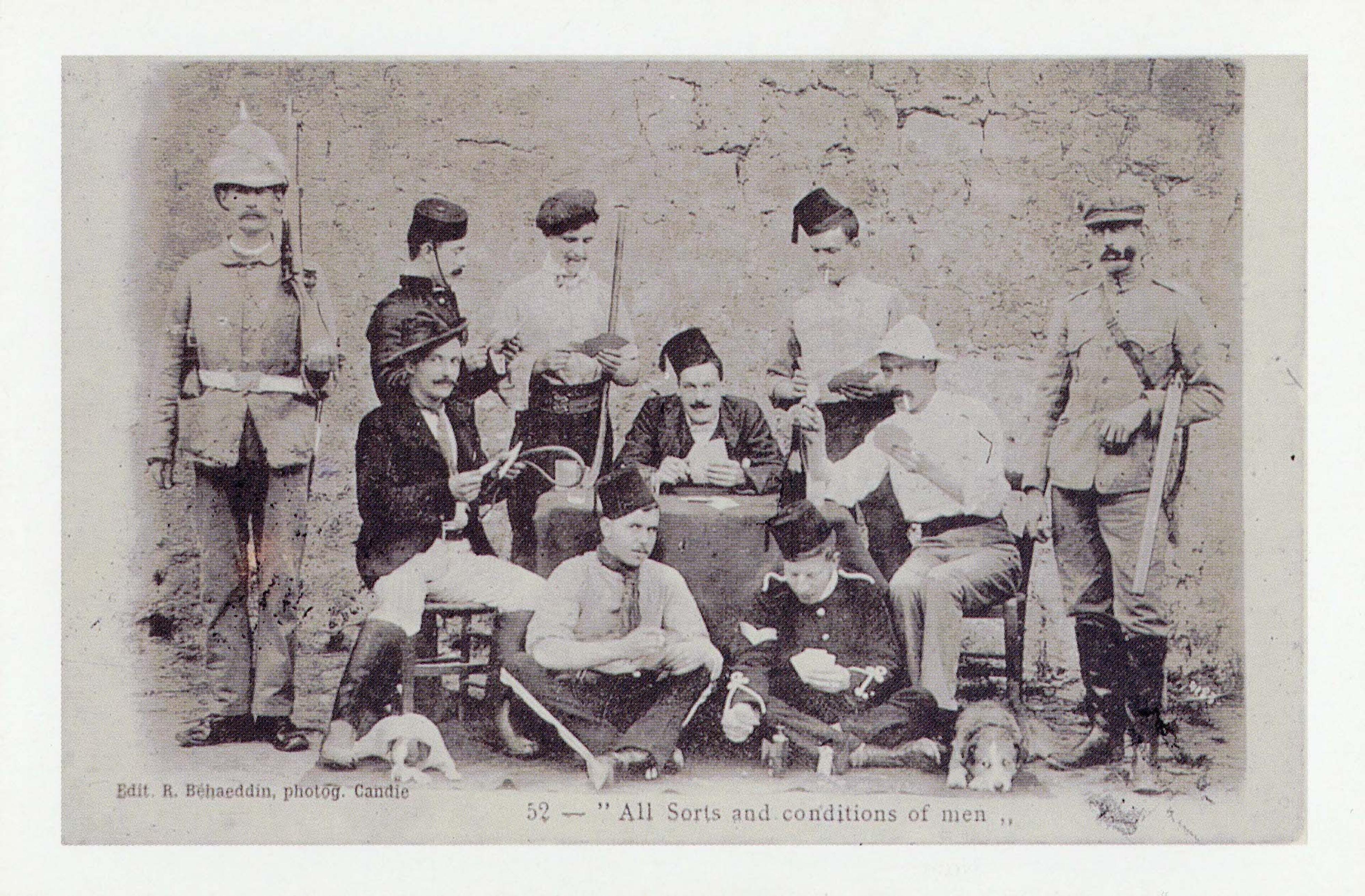 Çeşitli kıyafetleriyle adalı erkekler, Girit SALT Araştırma, Fotoğraf Arşivi