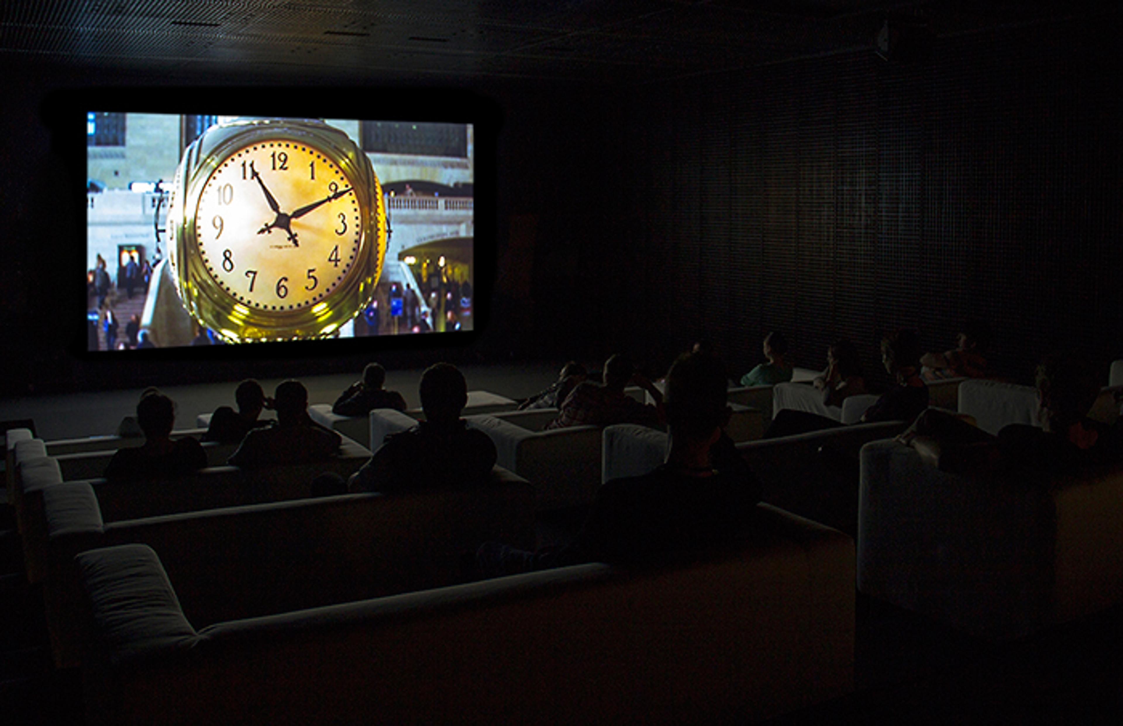 Christian Marclay Installation view of The Clock , 2010. Single-channel video with sound; 24 hours SALT Beyoğlu, İstanbul (May 9 – 25, 2014) © Christian Marclay. Courtesy Paula Cooper Gallery, New York and White Cube, London. Photo: Mustafa Hazneci