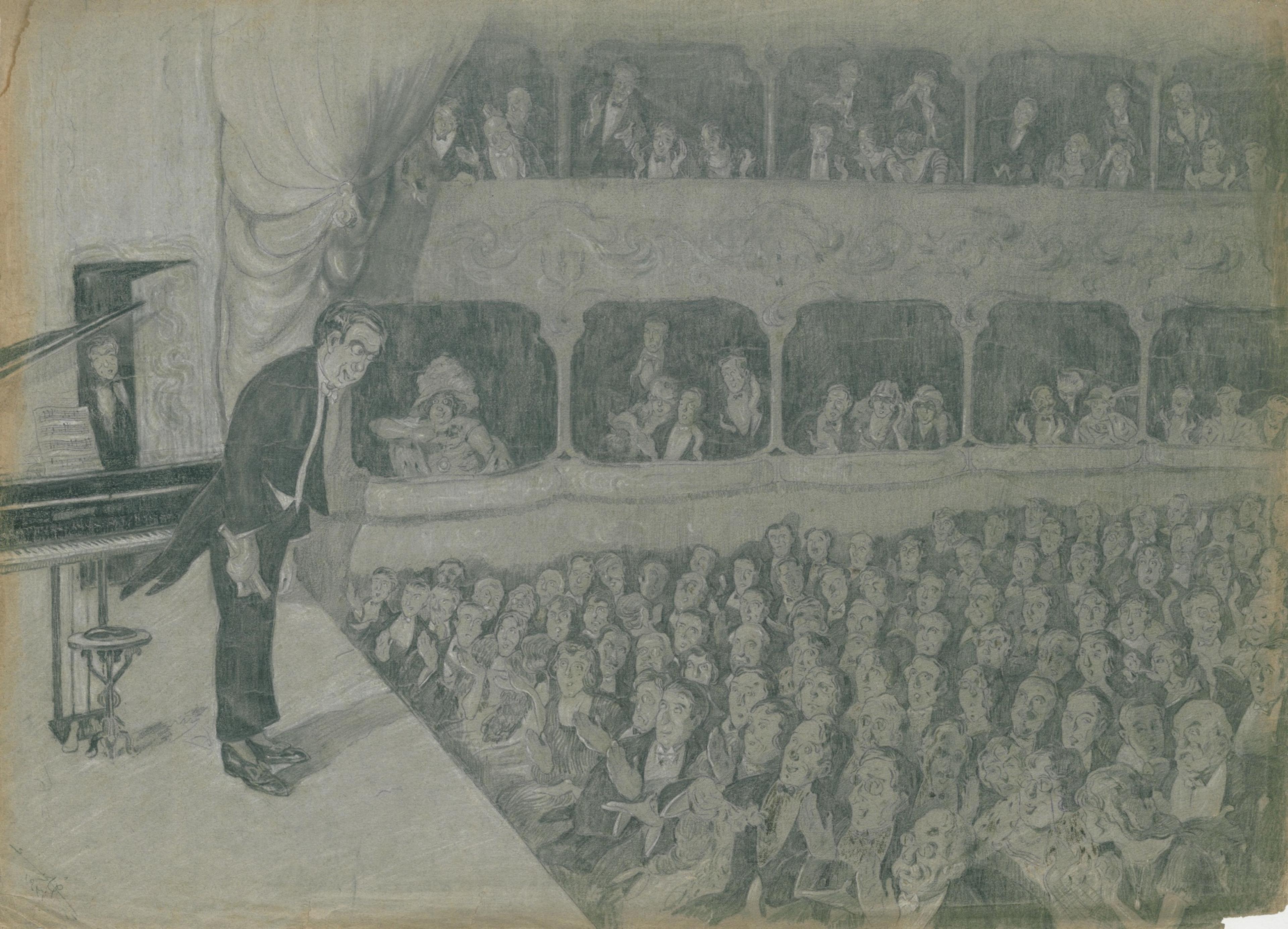 Sabiha Rüştü Bozcalı, konser salonu (1926) SALT Araştırma, Sabiha Rüştü Bozcalı Arşivi