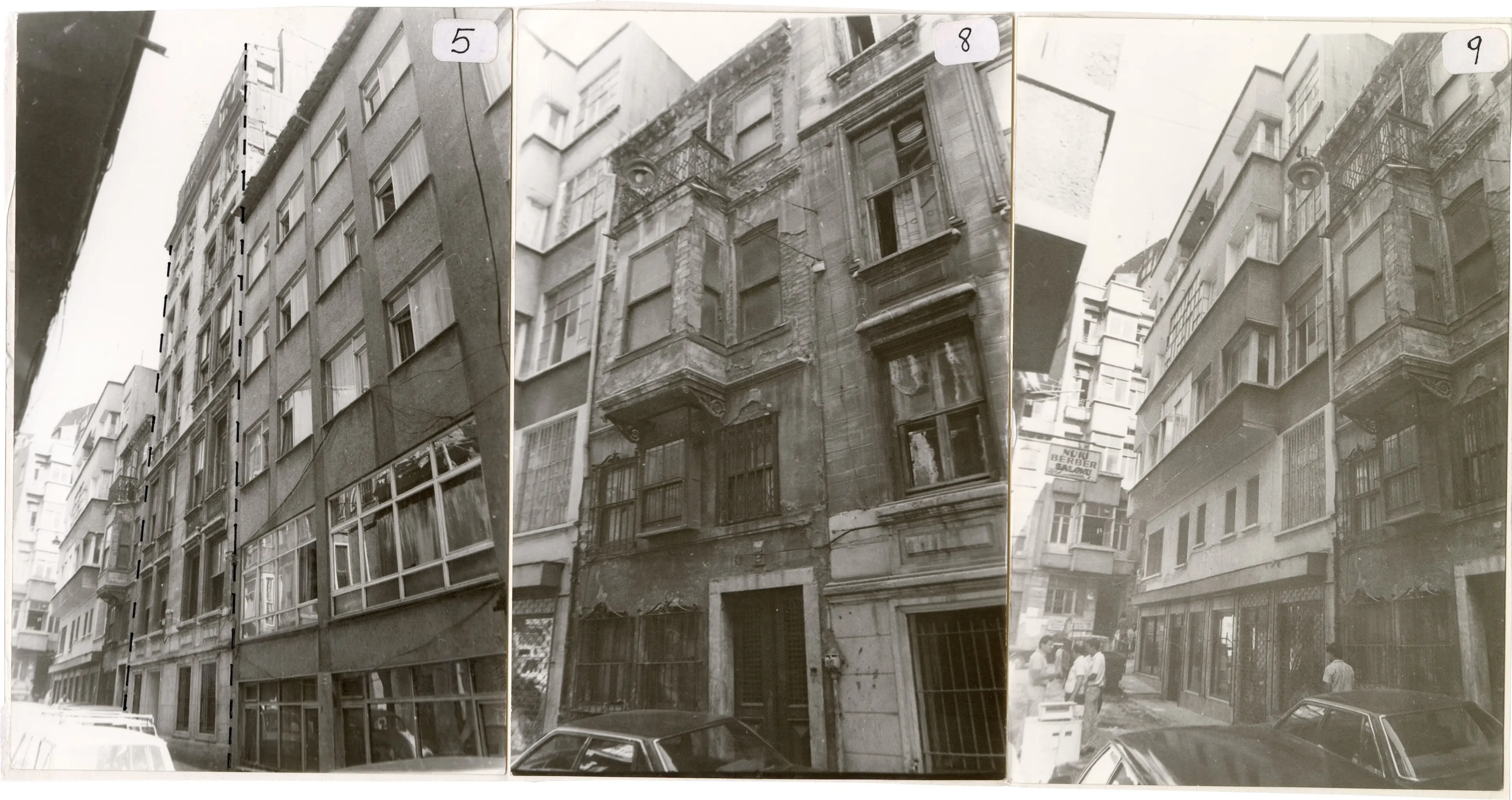 Şehit Muhtar Mahallesi'ndeki 382 numaralı adada yıkılan yapılar, Beyoğlu Salt Araştırma, Kent, Toplum ve Ekonomi Arşivi
