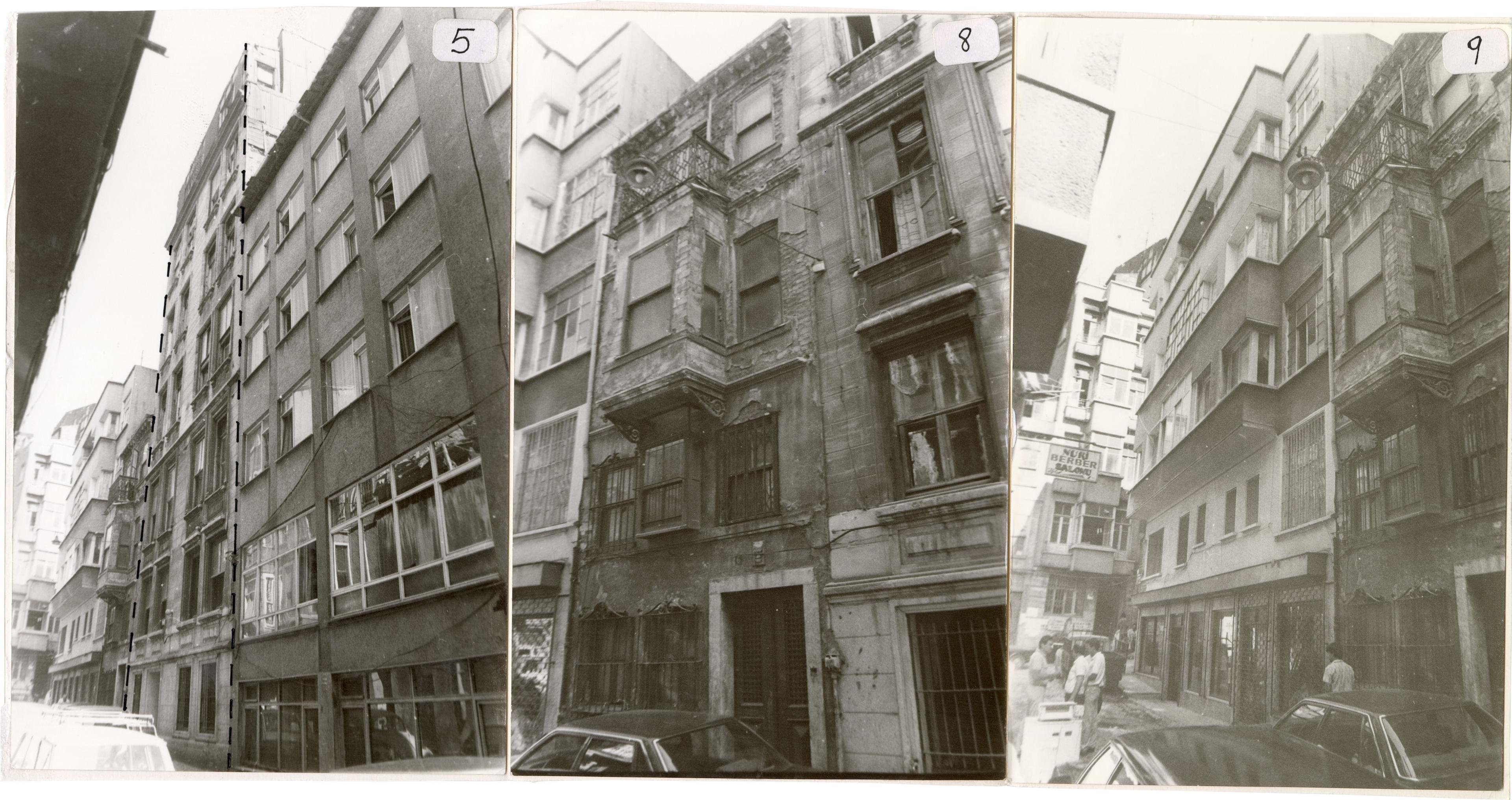 Şehit Muhtar Mahallesi'ndeki 382 numaralı adada yıkılan yapılar, Beyoğlu Salt Araştırma, Kent, Toplum ve Ekonomi Arşivi