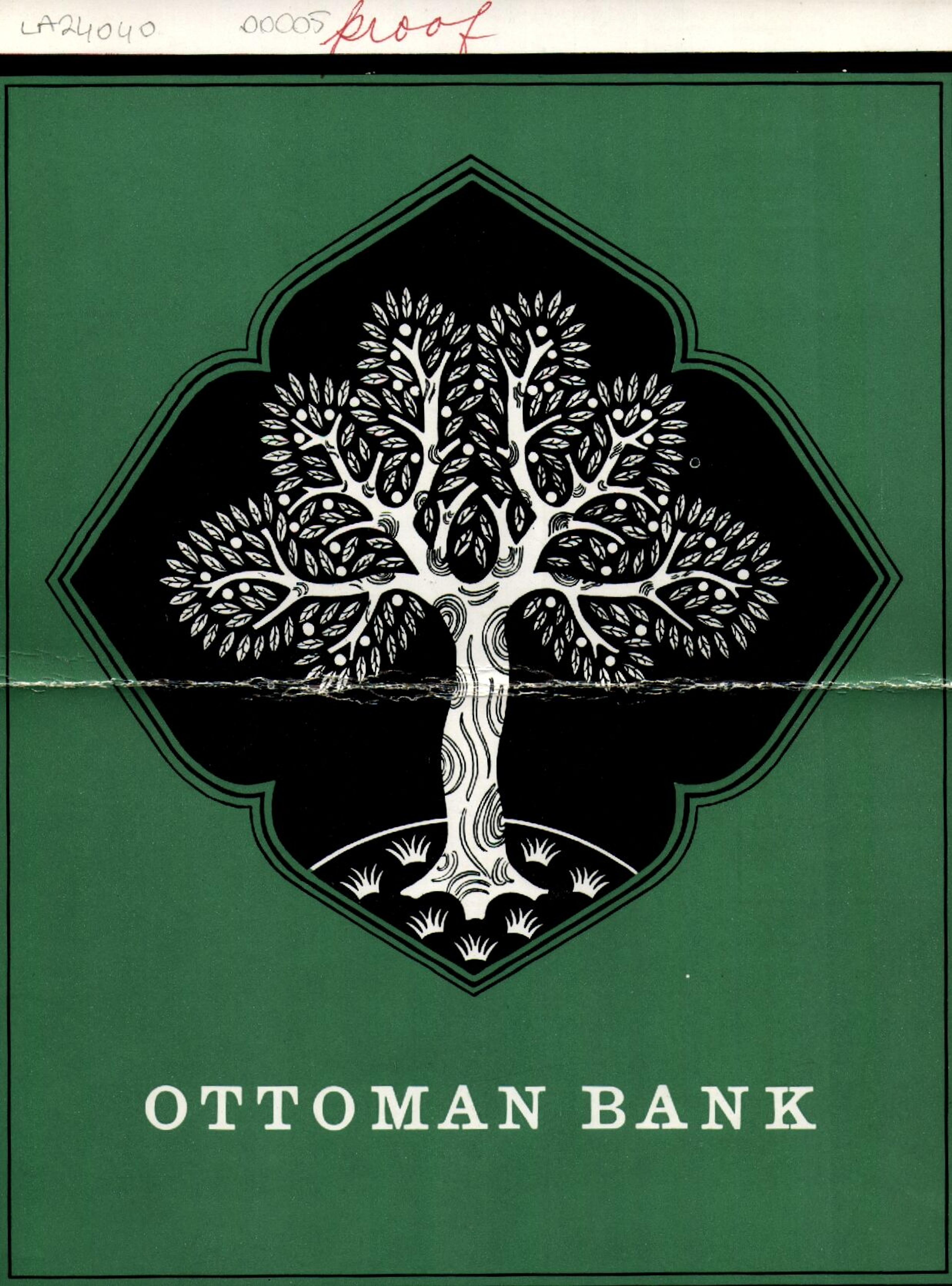 The emblem of the Ottoman Bank, 1958 Salt Research, Ottoman Bank Archive