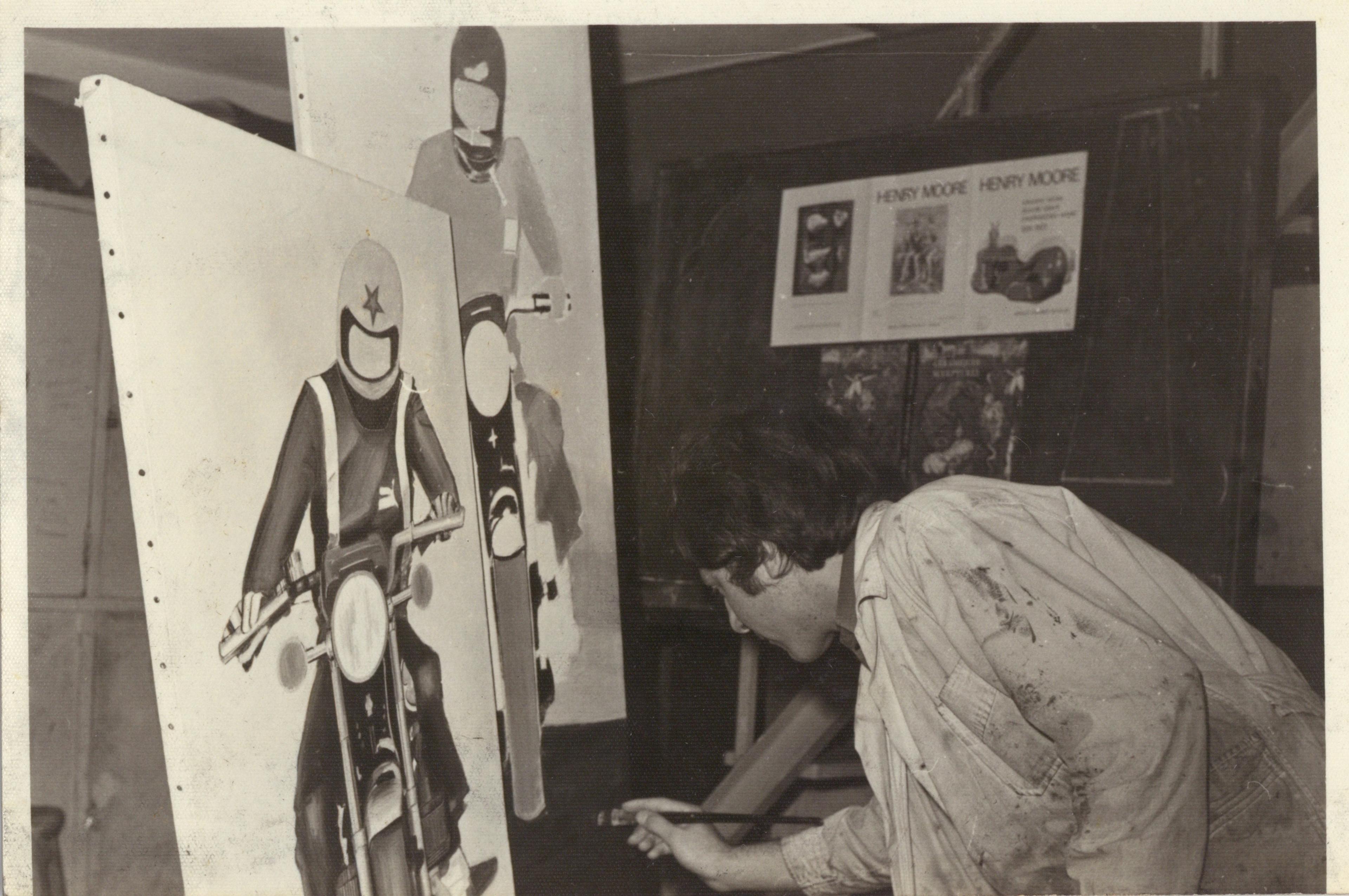 Yusuf Taktak, Yarış enstalasyonunu hazırlarken, 1973 SALT Araştırma, Yusuf Taktak Arşivi