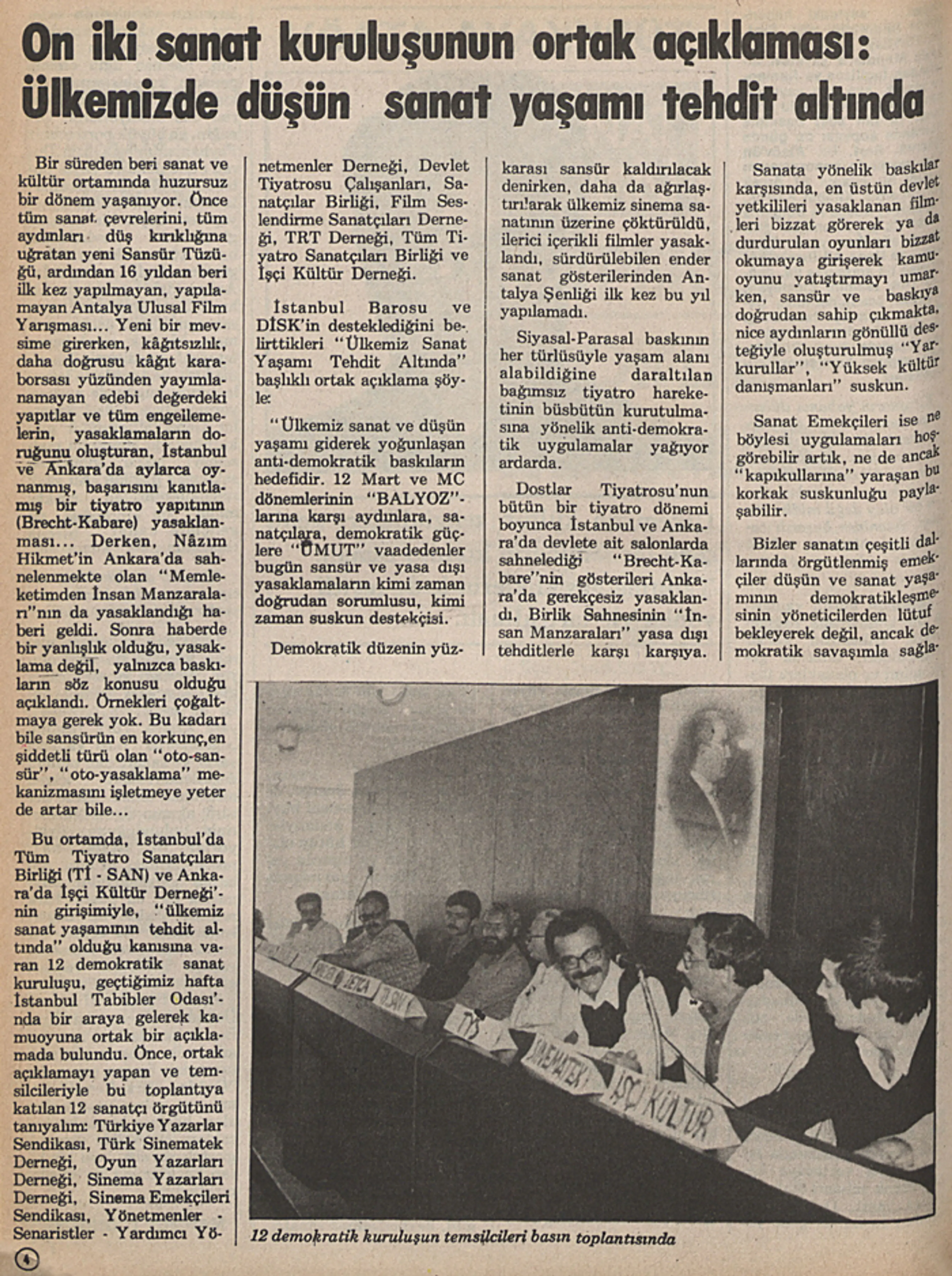 Sanat Emeği (24.09.1979)