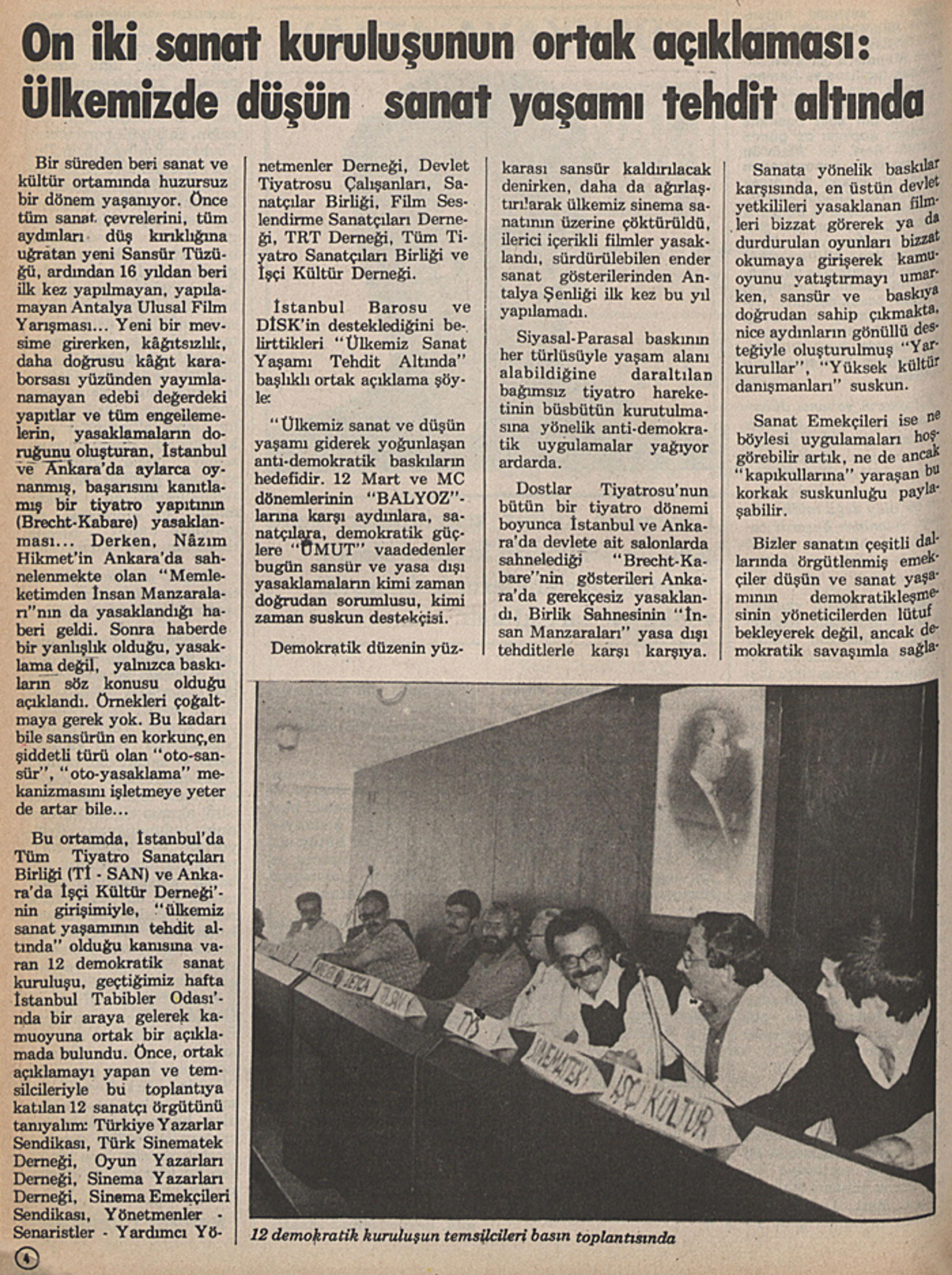Sanat Emeği (24.09.1979)