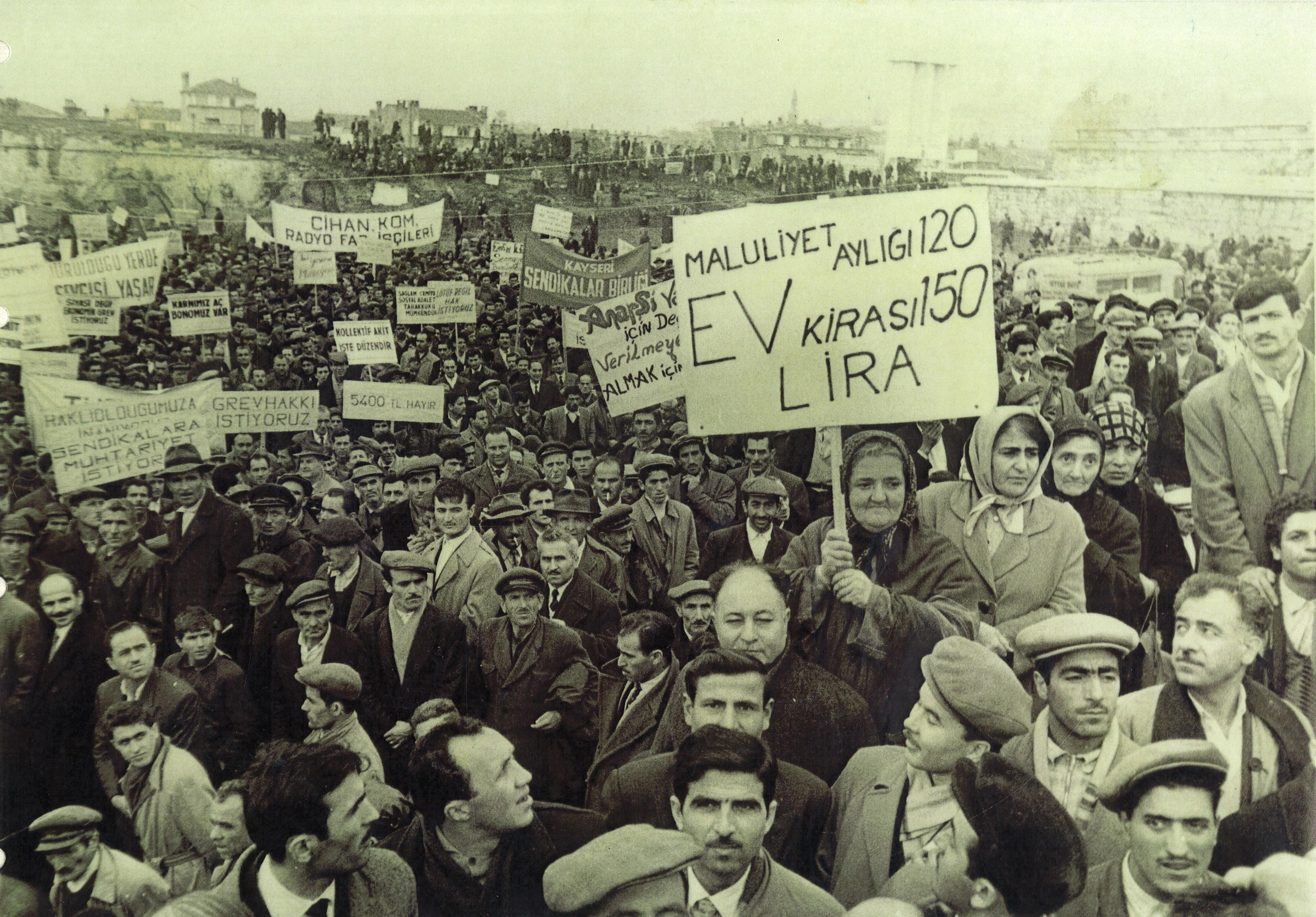 Saraçhane Rally, December 31, 1961 (İsmail Topkar Archive) Barış Alp Özden, “Working Class Dwellings as a Political, Social, and Ethical Issue: Reform Discussions in the 1940s and 1950s” (2018)