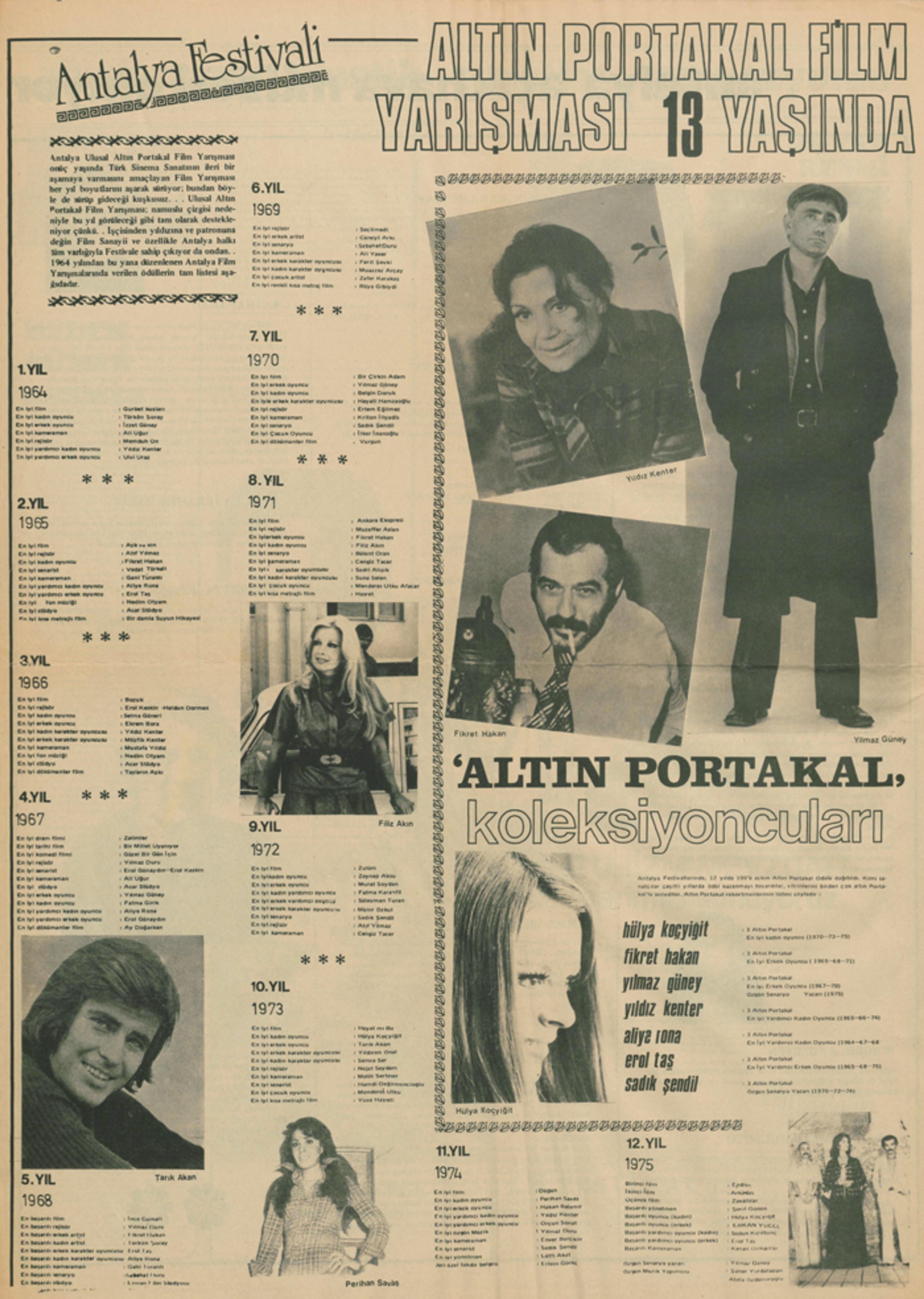 Festival 13 gazetesinden (1976) Arsiv: Cihat Aral