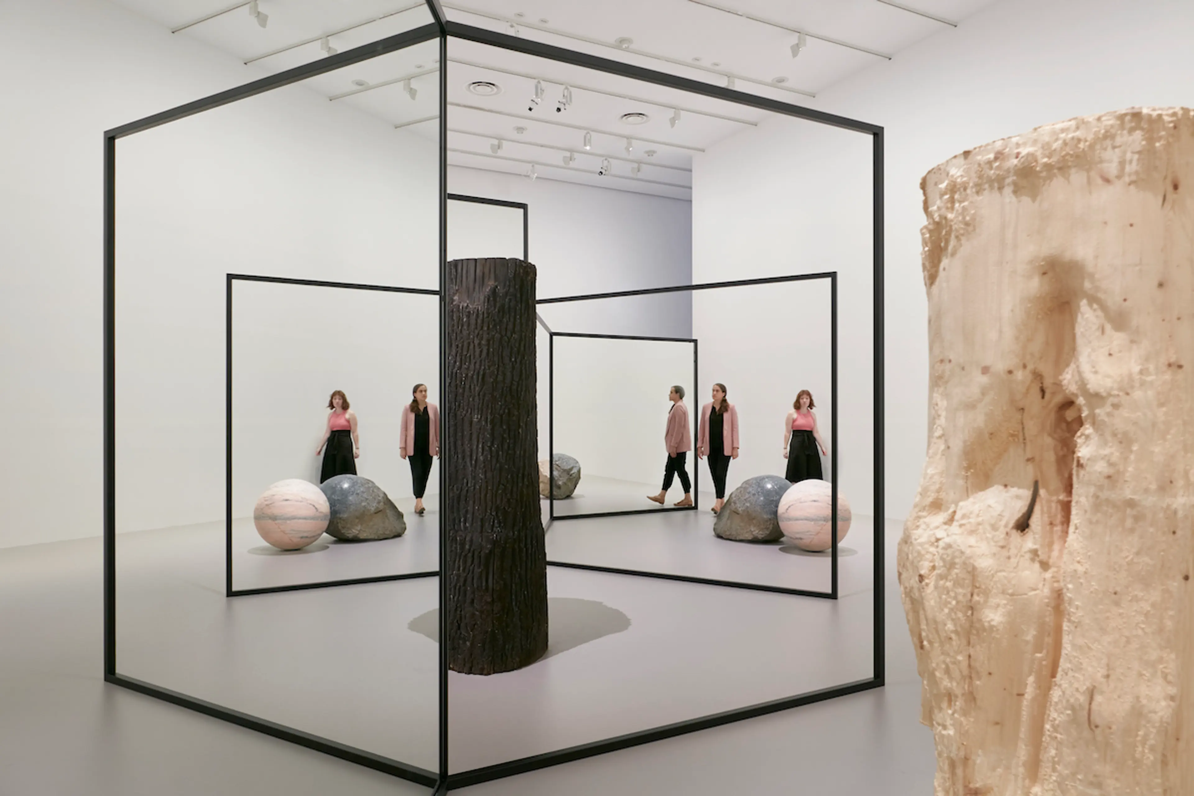 Installation view of Alicja Kwade's work WeltenLinie 2020 on display in NGV Triennial 2020 from December 19, 2020–April 18, 2021 at NGV International, Melbourne © Alicja Kwade, courtesy König Galerie, Berlin Photo by Tom Ross