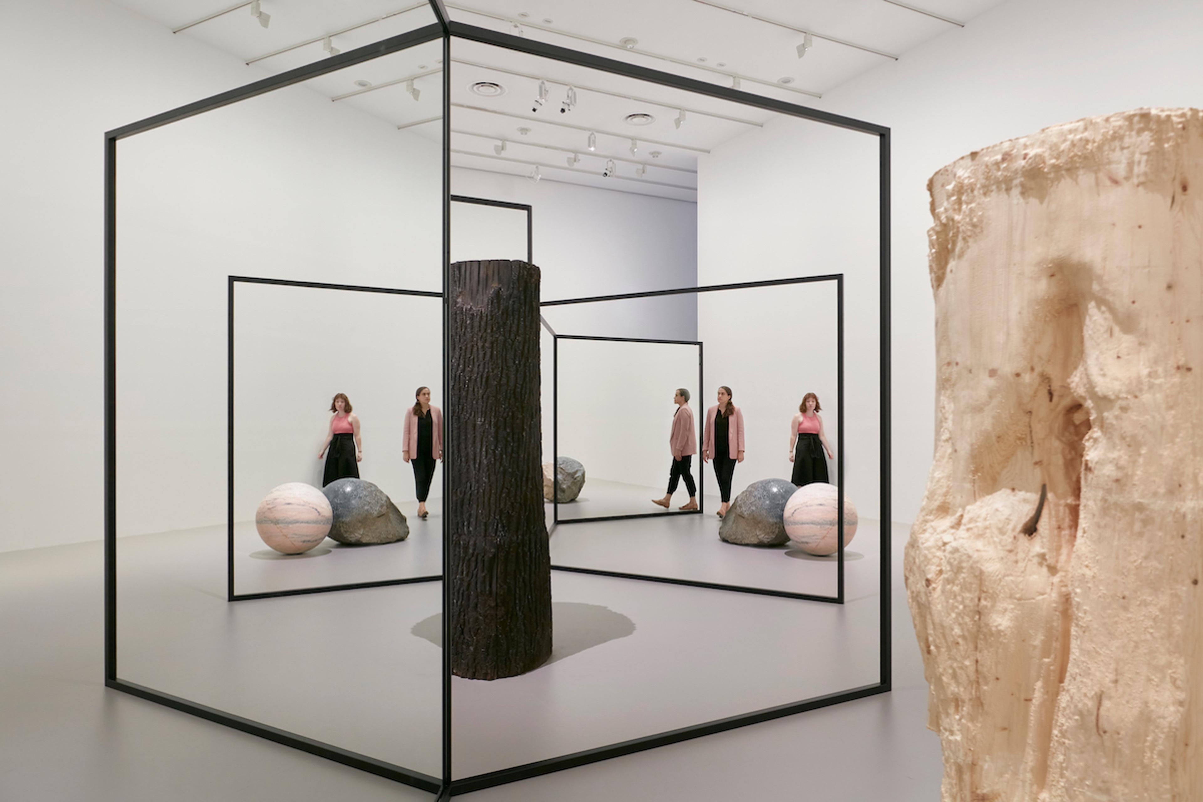 Installation view of Alicja Kwade's work WeltenLinie 2020 on display in NGV Triennial 2020 from December 19, 2020–April 18, 2021 at NGV International, Melbourne © Alicja Kwade, courtesy König Galerie, Berlin Photo by Tom Ross