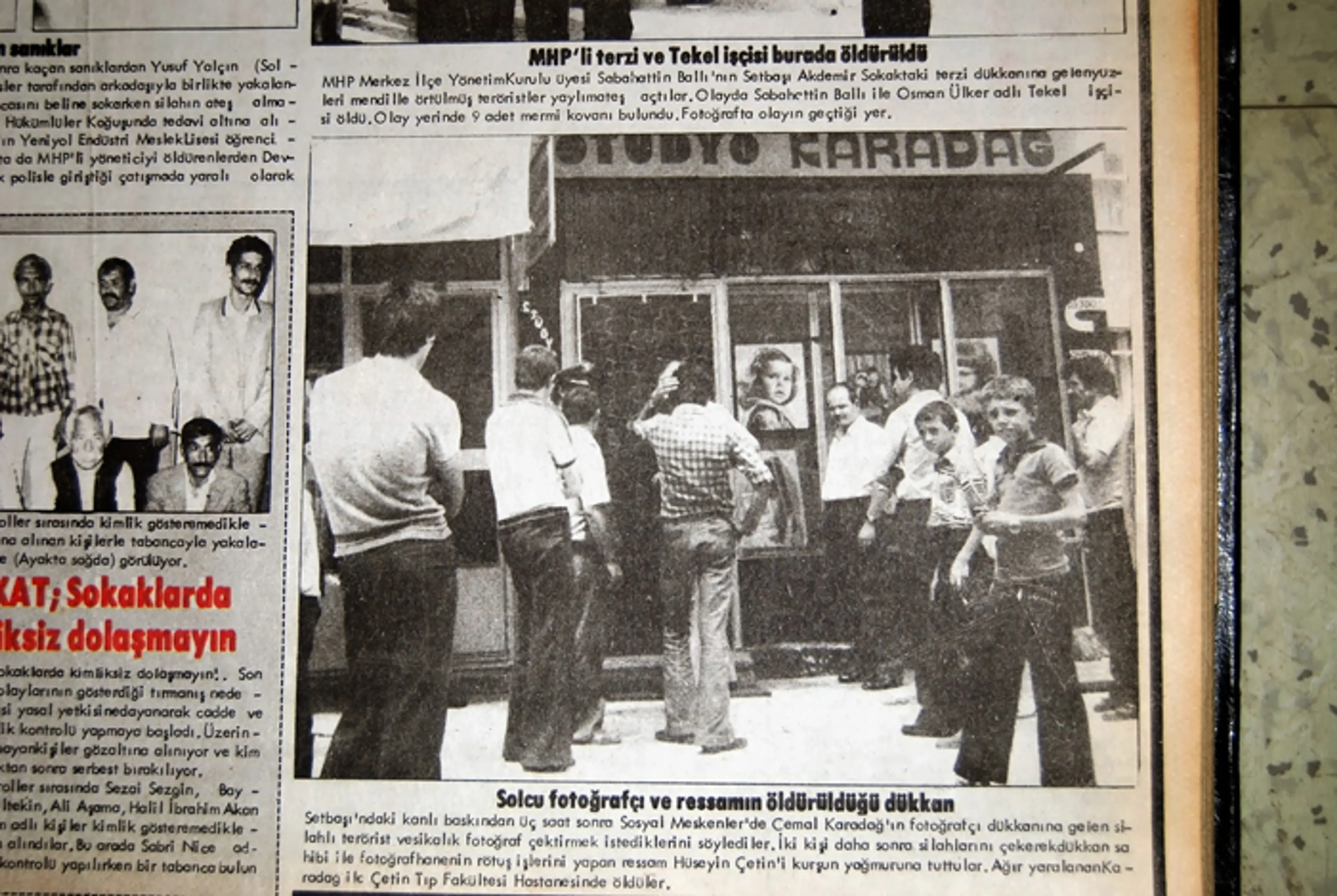 Takımın fotoğrafçısı Cemal Karadağ’ın ölümüne ilişkin olarak Bursa Hakimiyet Gazetesi ’nde yayımlanan haber (01.08.1980)