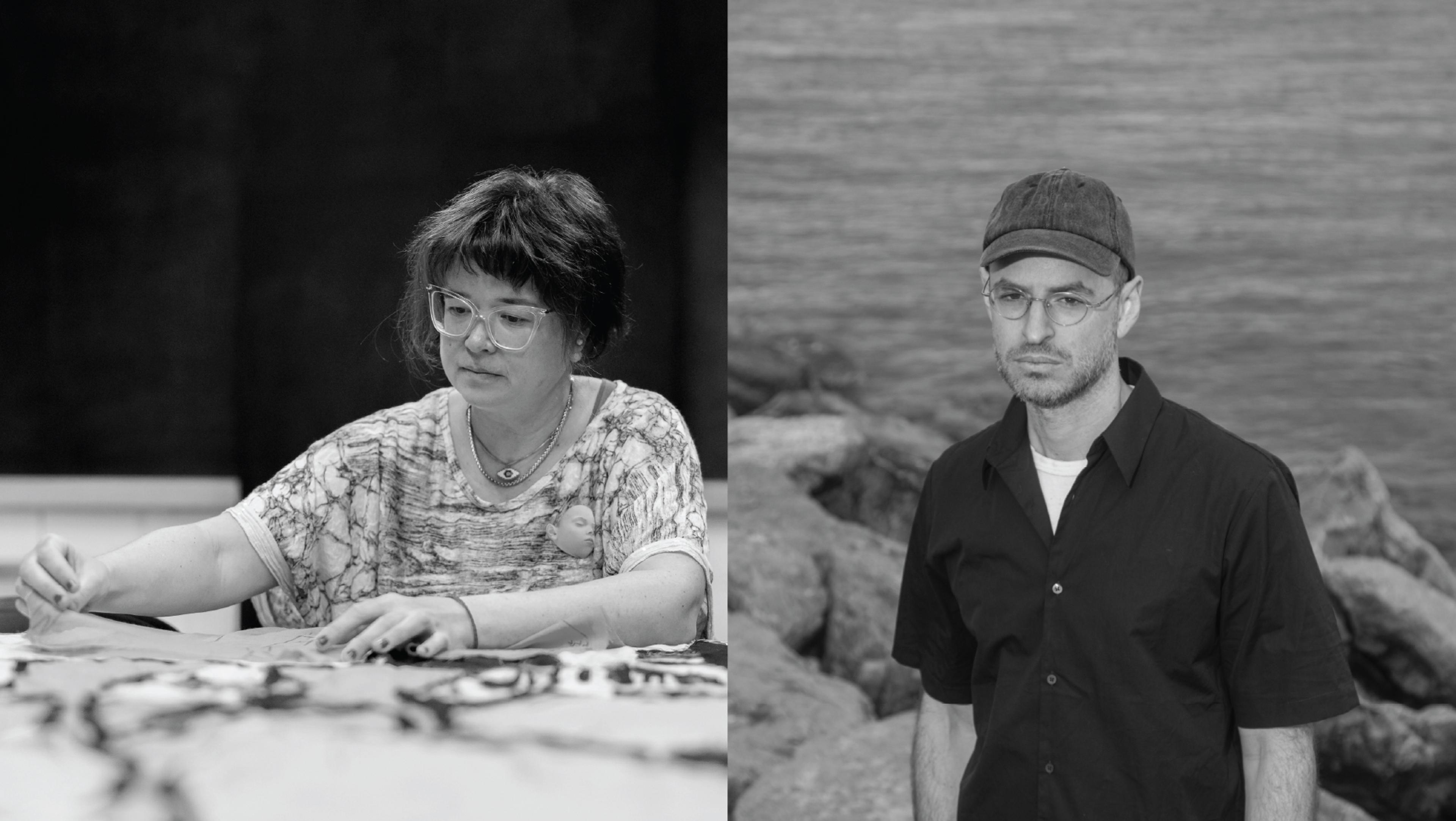 Salt Artistic Research and Production Grant Program recipients: Güneş Terkol (left) and Onur Gökmen (right)