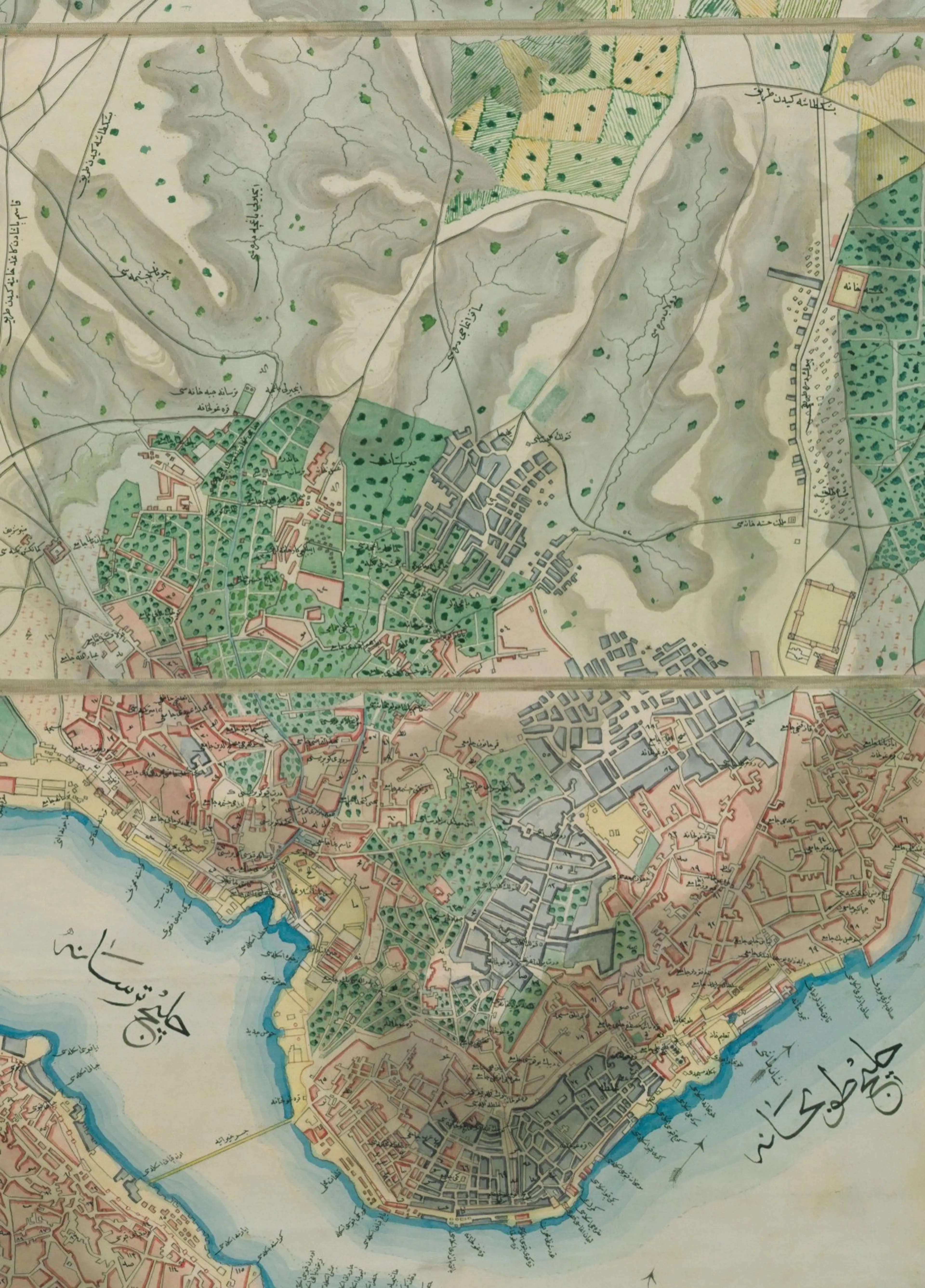 Mühendishane-i Hümayun, İstanbul Haritası, 1845 İstanbul Üniversitesi Nadir Eserler Kütüphanesi