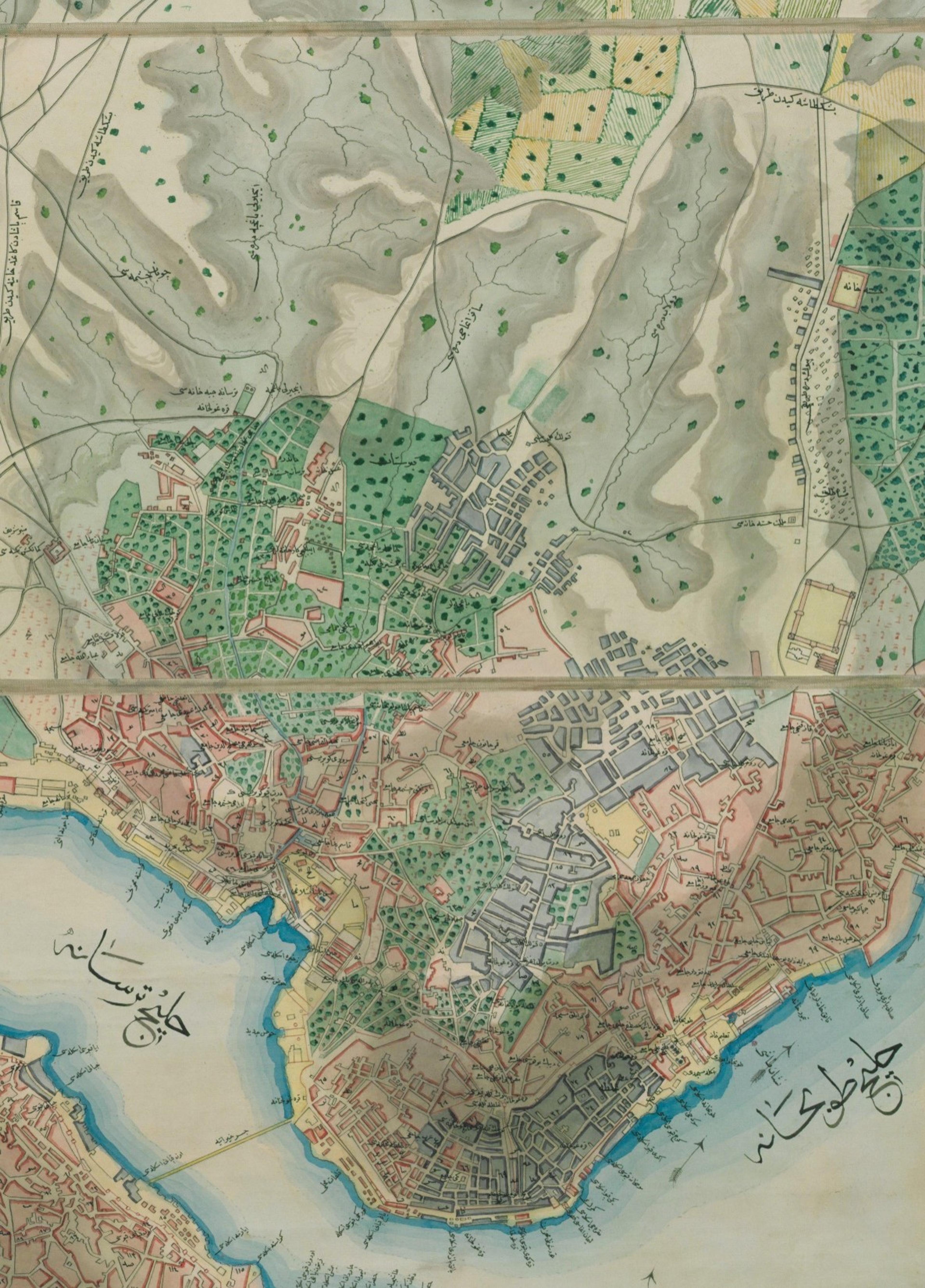 Mühendishane-i Hümayun, İstanbul Haritası, 1845 İstanbul Üniversitesi Nadir Eserler Kütüphanesi