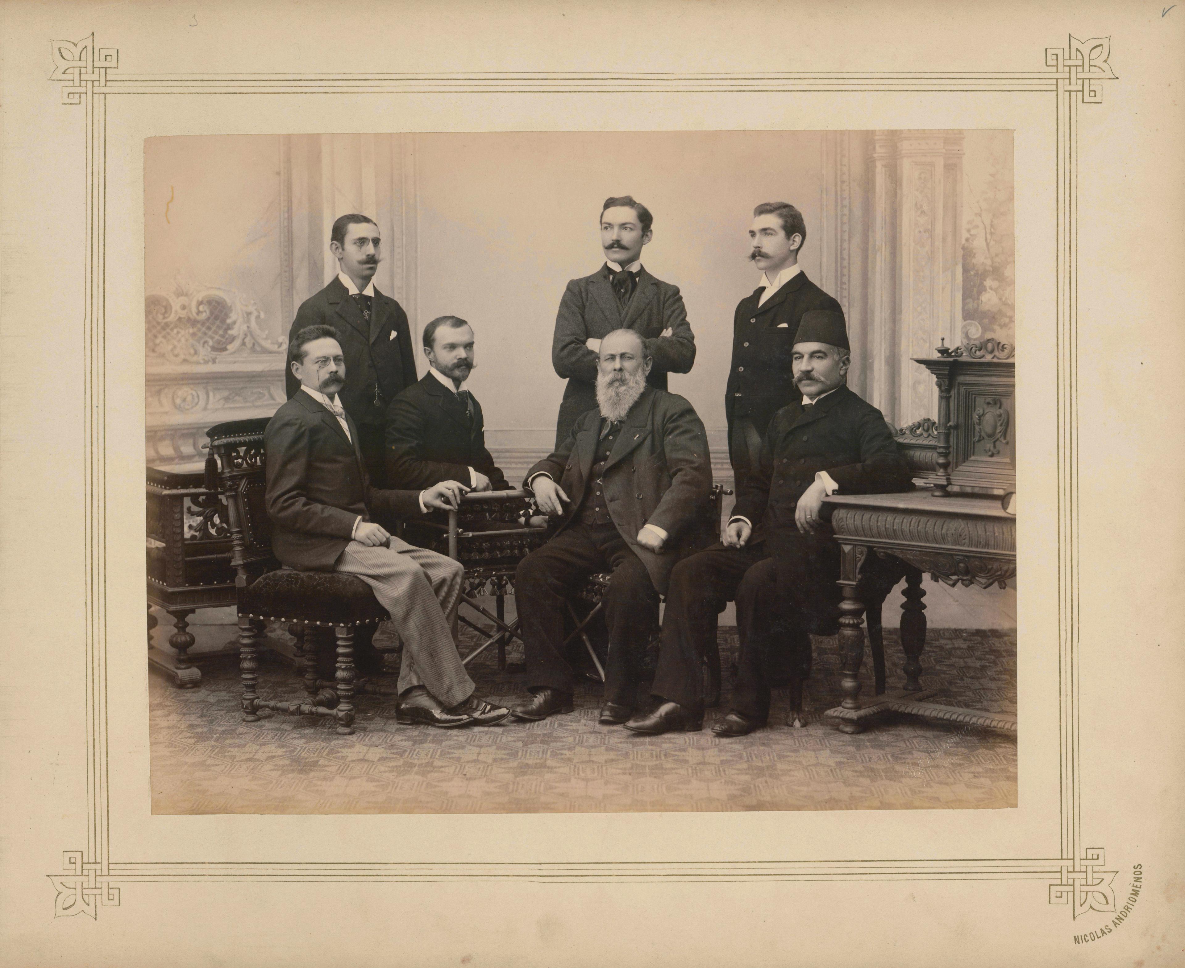 The staff of Ottoman Bank General Directorate, 1893 Photograph: Nicolas Andriomenos Salt Research, Ottoman Bank Archive
