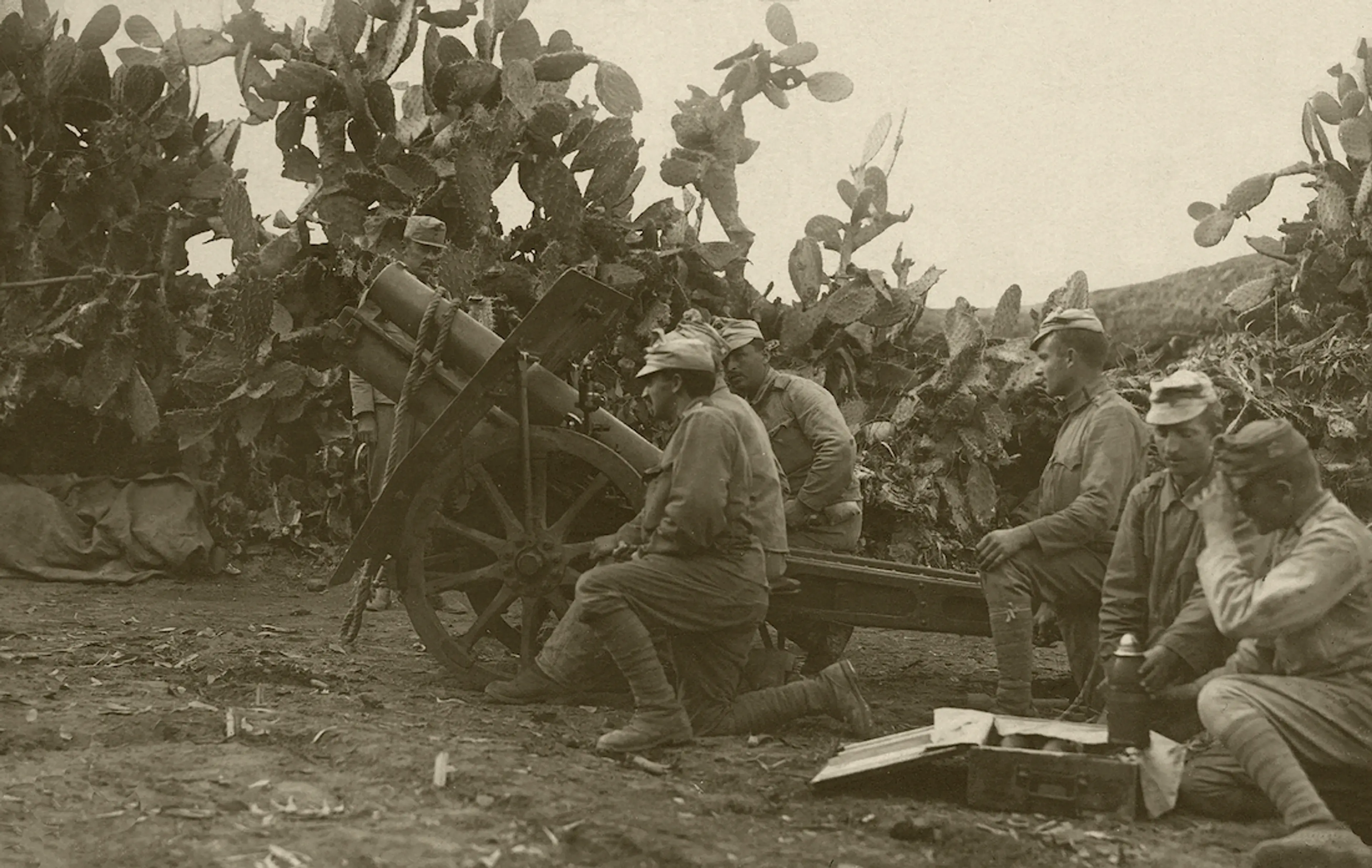 Avusturya-Macaristan Dağ Obüs Bataryaları Gazze cephesinde, Kasım 1917 Fotoğraf: Teğmen Dr. Árpád Kopasz Antoine Köpe Arşivi (Elizabeth Childress izniyle)