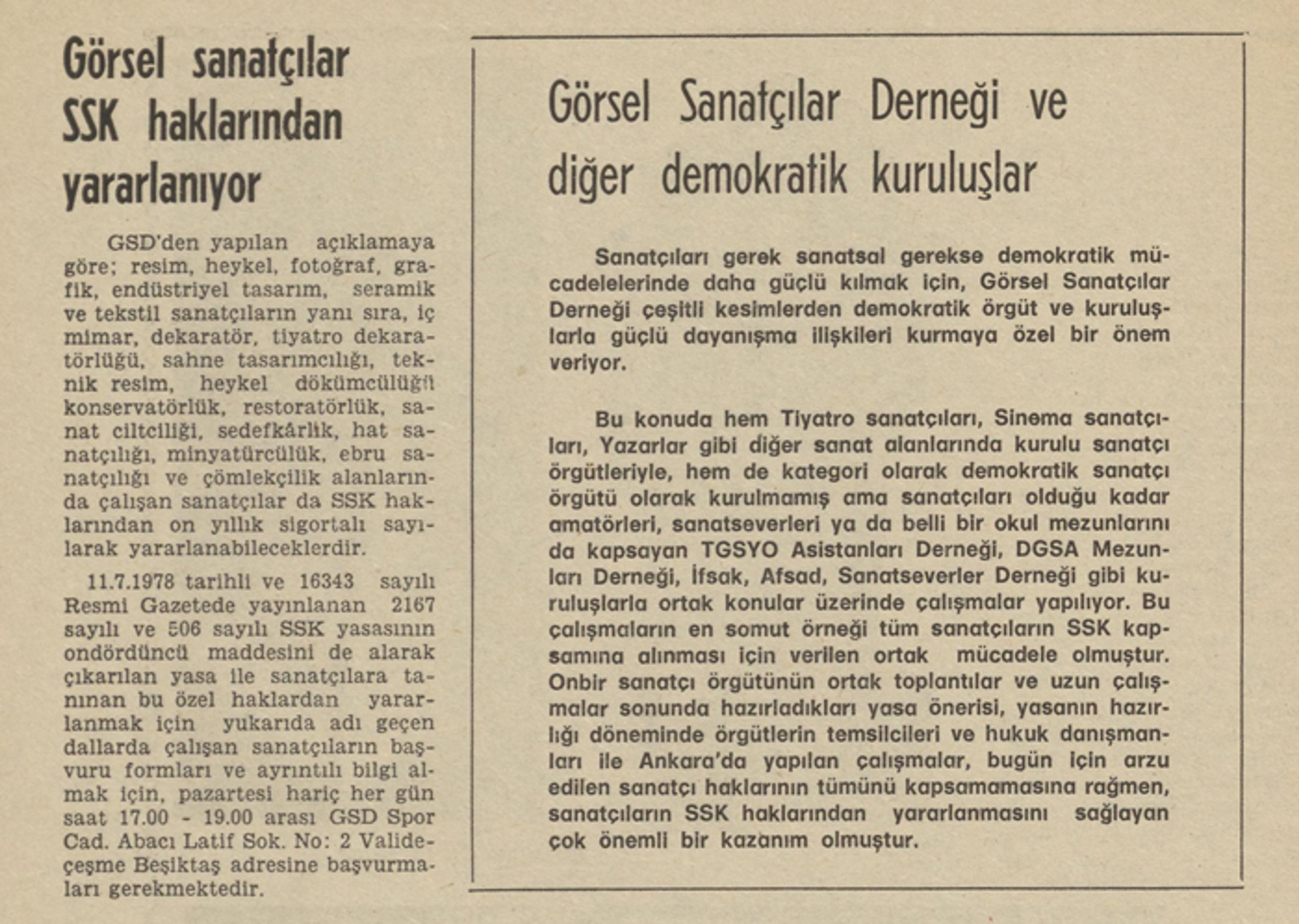 Görsel Sanatlar (March 1979)