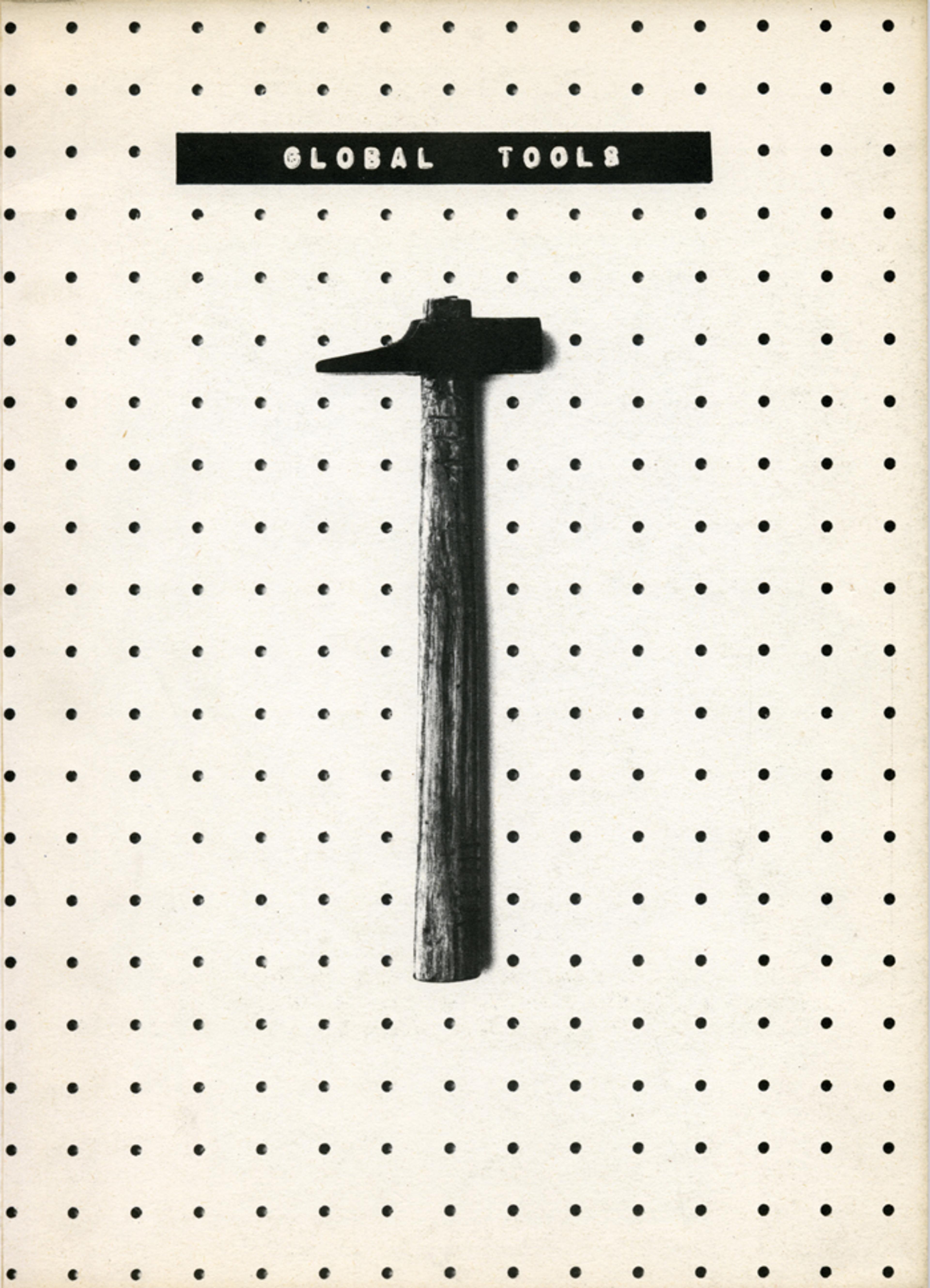 Global Tools Bulletin , no.1 (kapak), 1974 L'Uomo e l'Arte’nin (Milano) izniyle