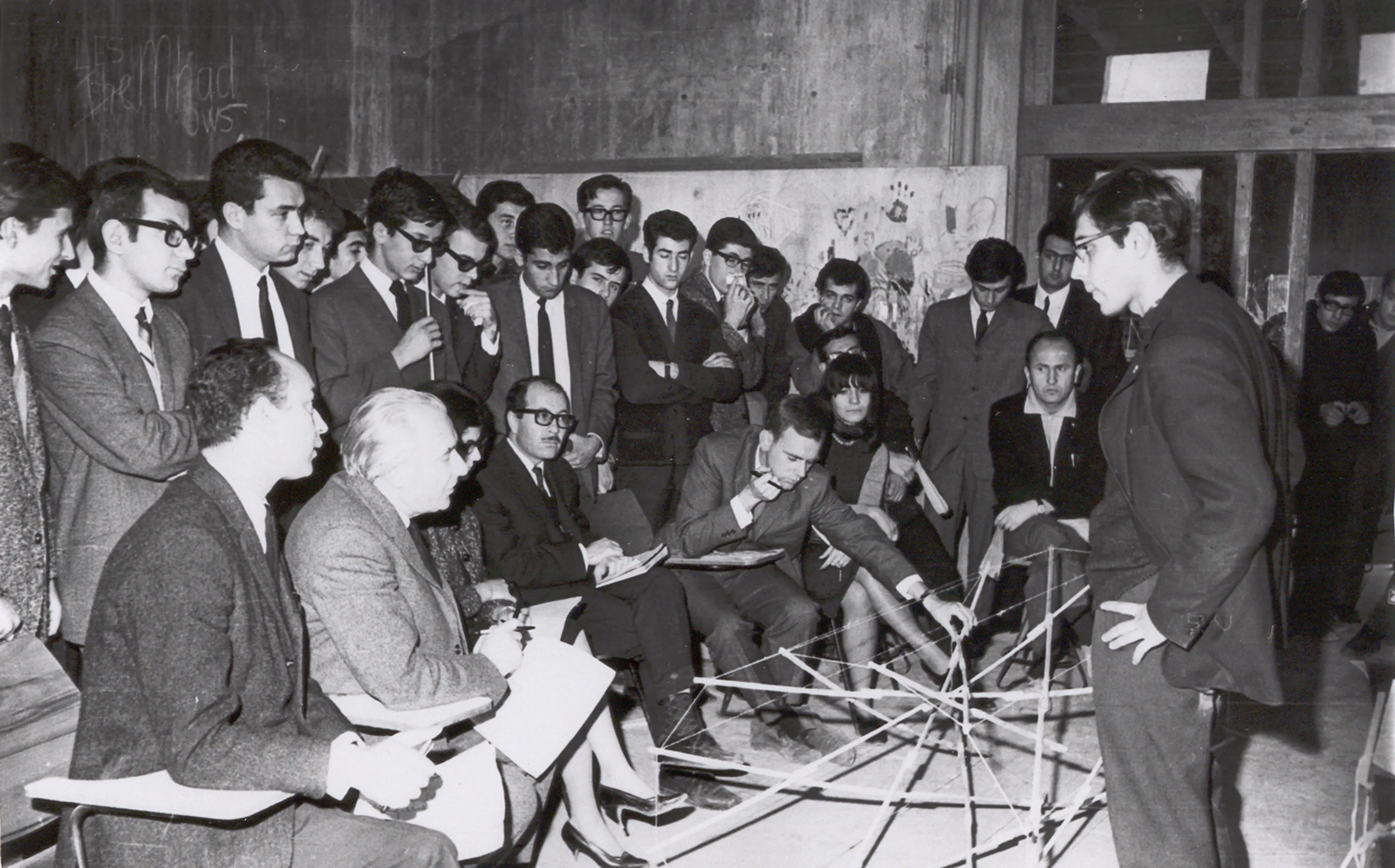 From the archive compiled for METU Faculty of Architecture as part of the Getty Foundation’s “Keeping It Modern” program: Prof. Frederick Alois “Fritz” Janeba (1905-1983), in the jury of Basic Design course, 1965