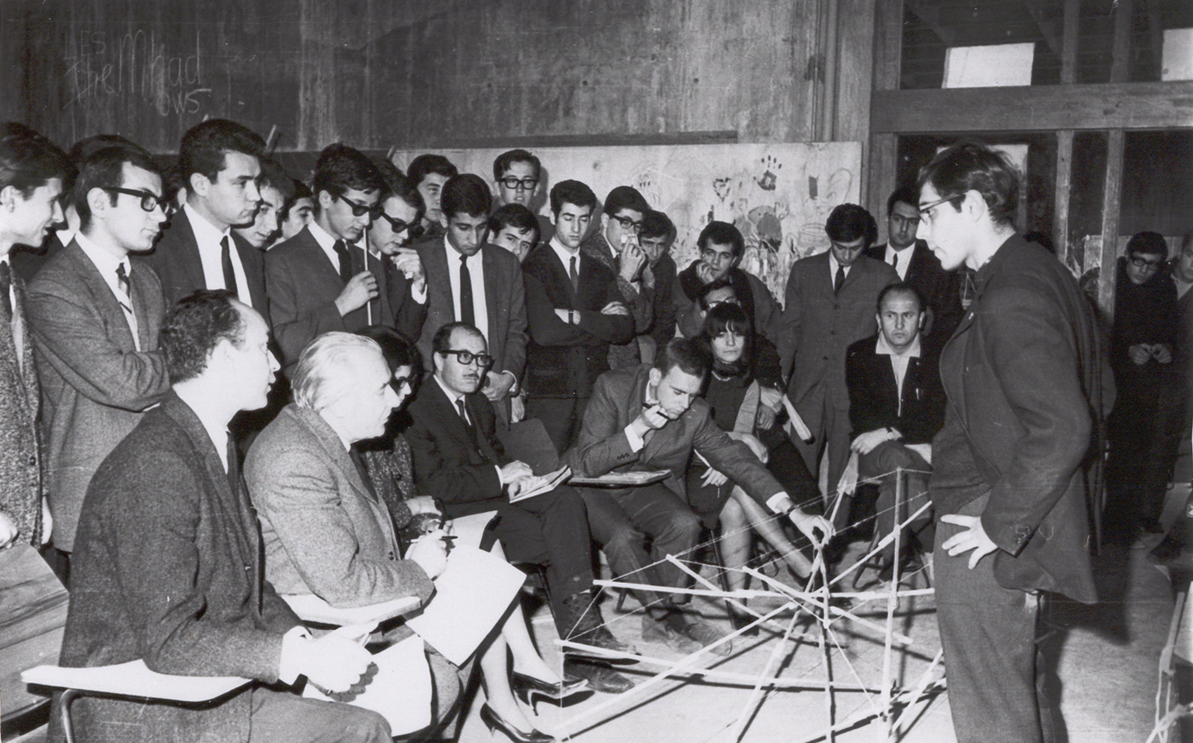 From the archive compiled for METU Faculty of Architecture as part of the Getty Foundation’s “Keeping It Modern” program: Prof. Frederick Alois “Fritz” Janeba (1905-1983), in the jury of Basic Design course, 1965