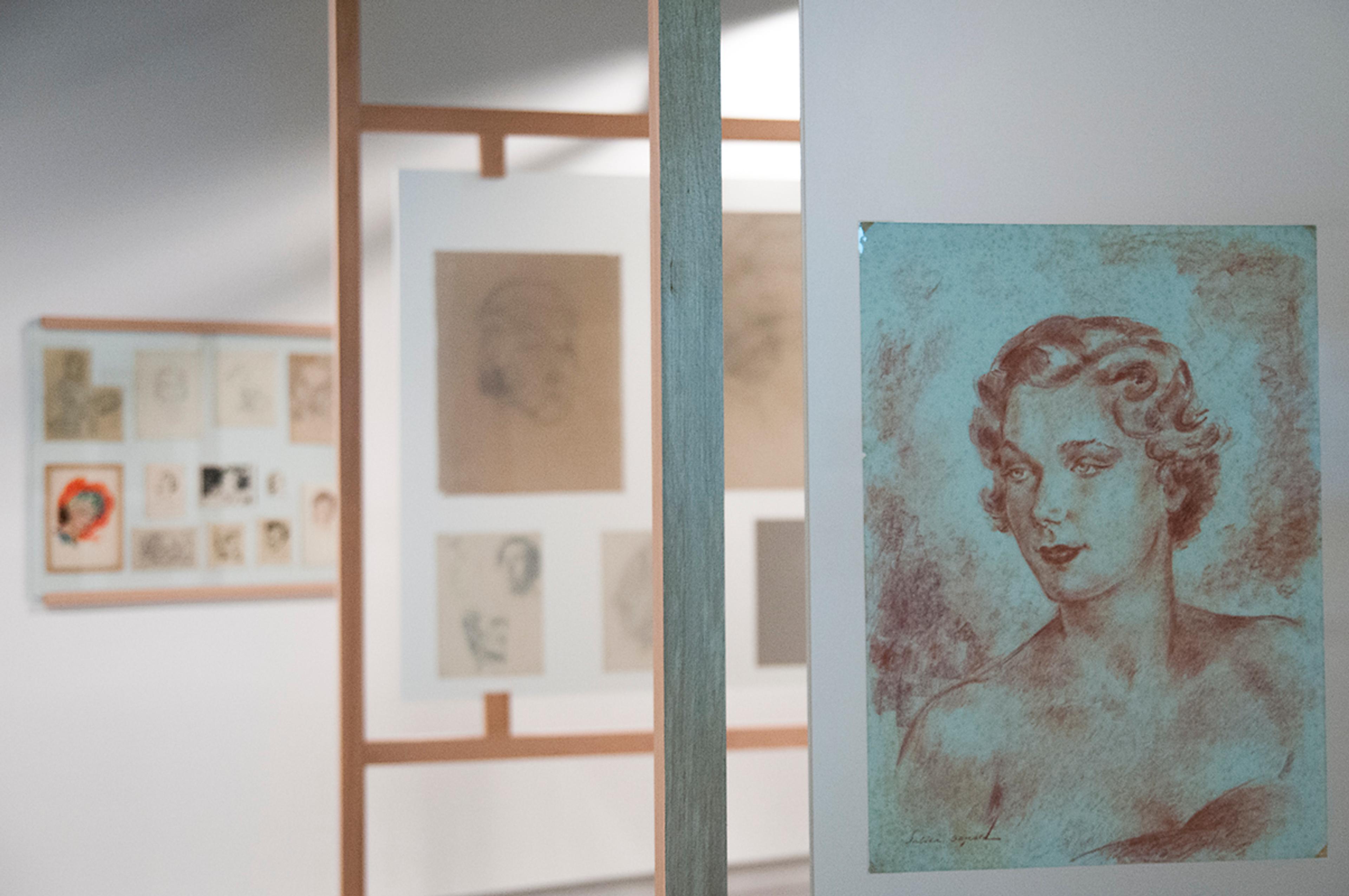 Ressam Sabiha Rüştü Bozcalı sergisinden Fotoğraf: Mustafa Hazneci, SALT Galata, 2015