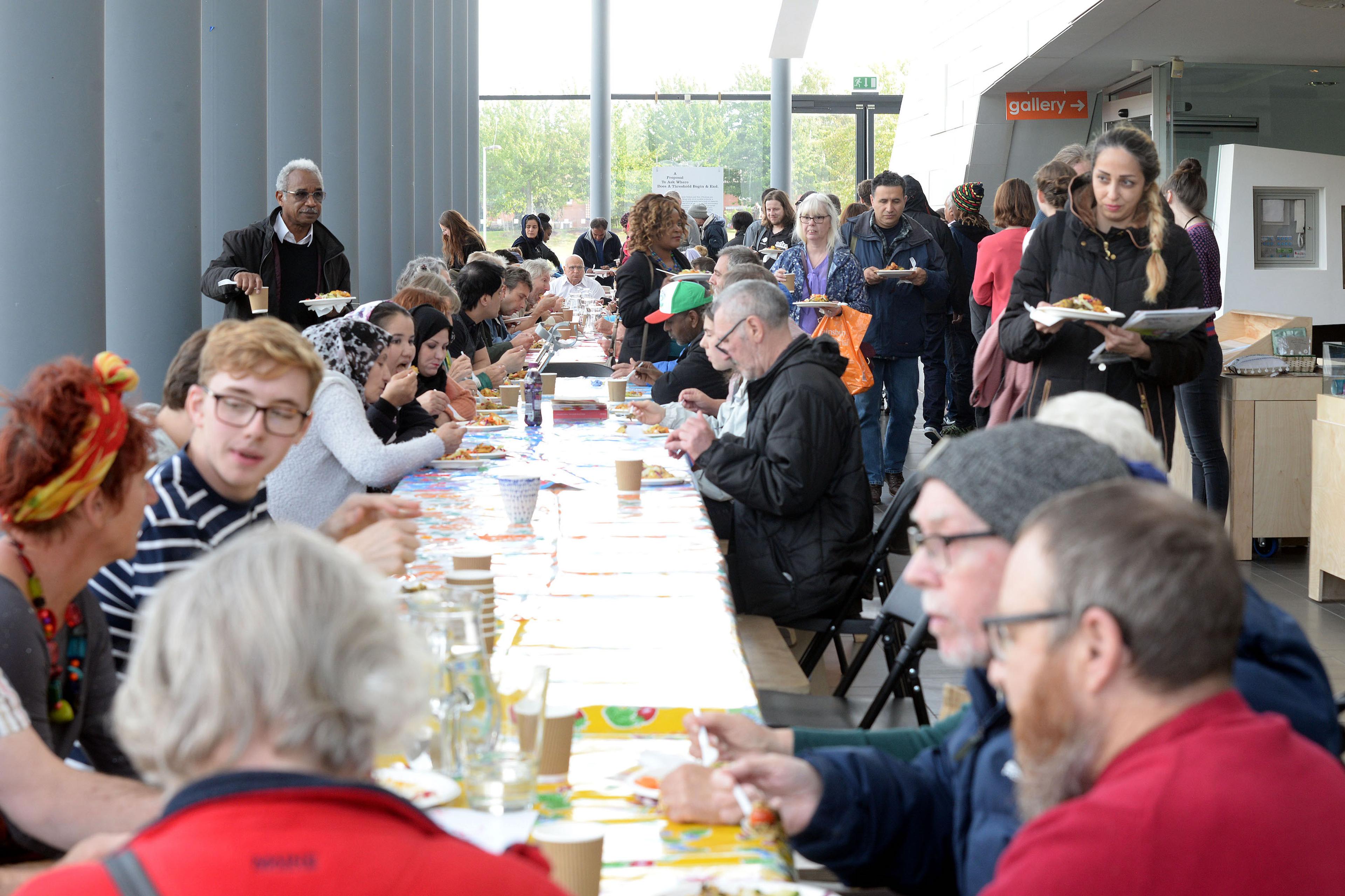 Community day lunch at Middlesbrough Institute of Modern Art (MIMA), 2017 Courtesy MIMA