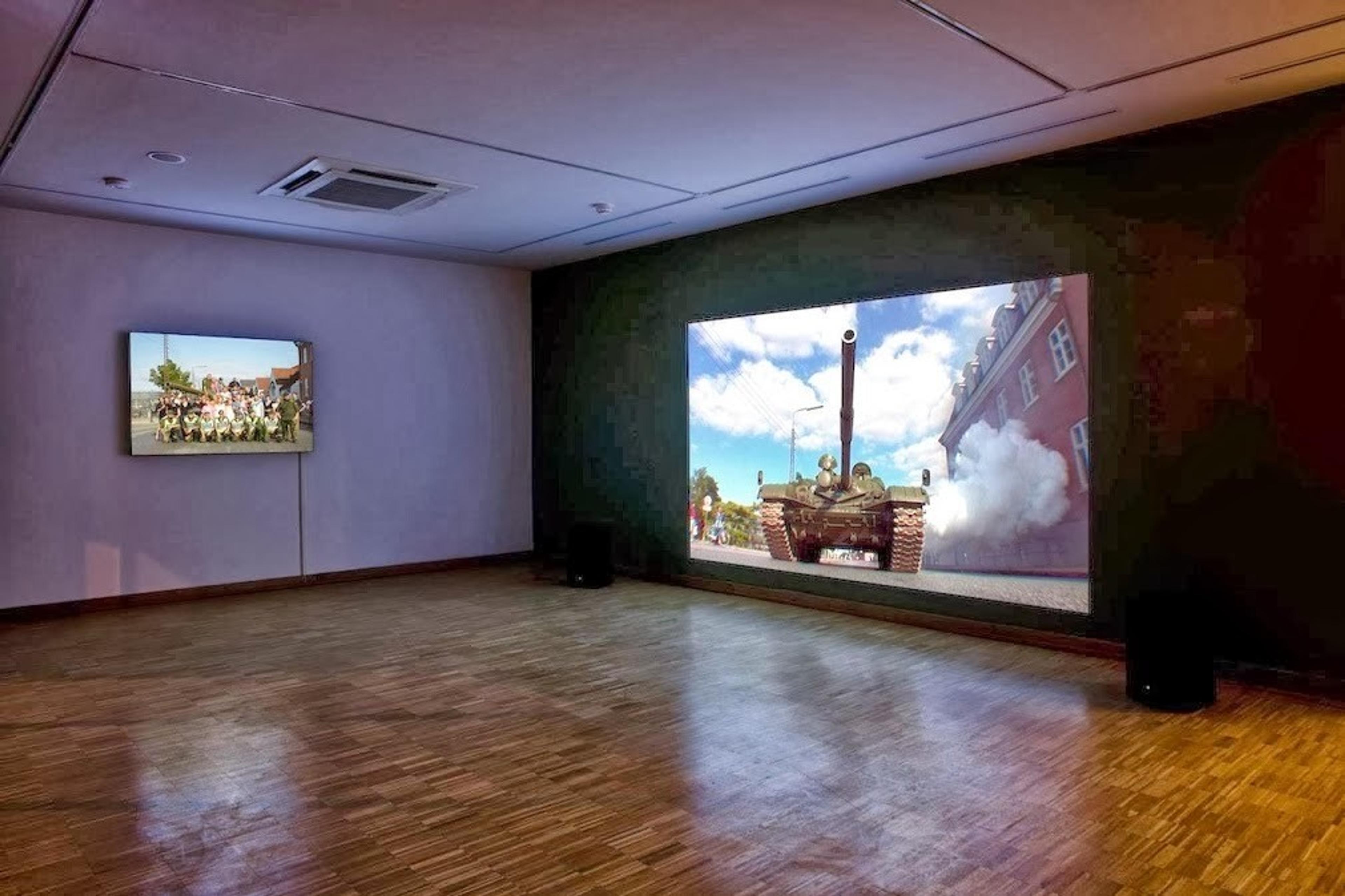 Installation view of exhibition Crowds and Power , SALT Ulus Photo: Cemil Batur Gökçeer