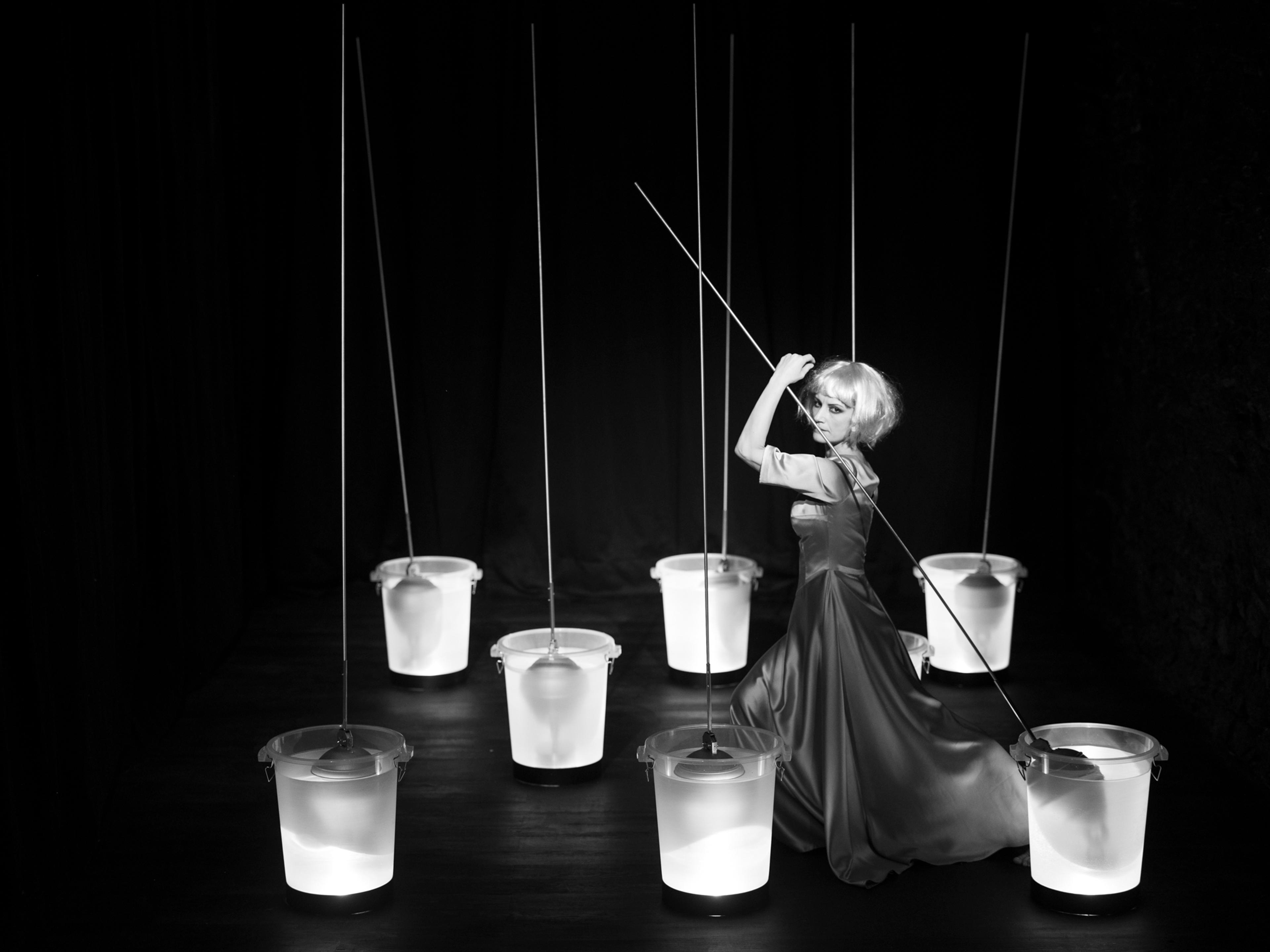 Still from the performance YOKTUR. , Gri Sahne, Istanbul, 2024 Photo: Cemil Batur Gökçeer