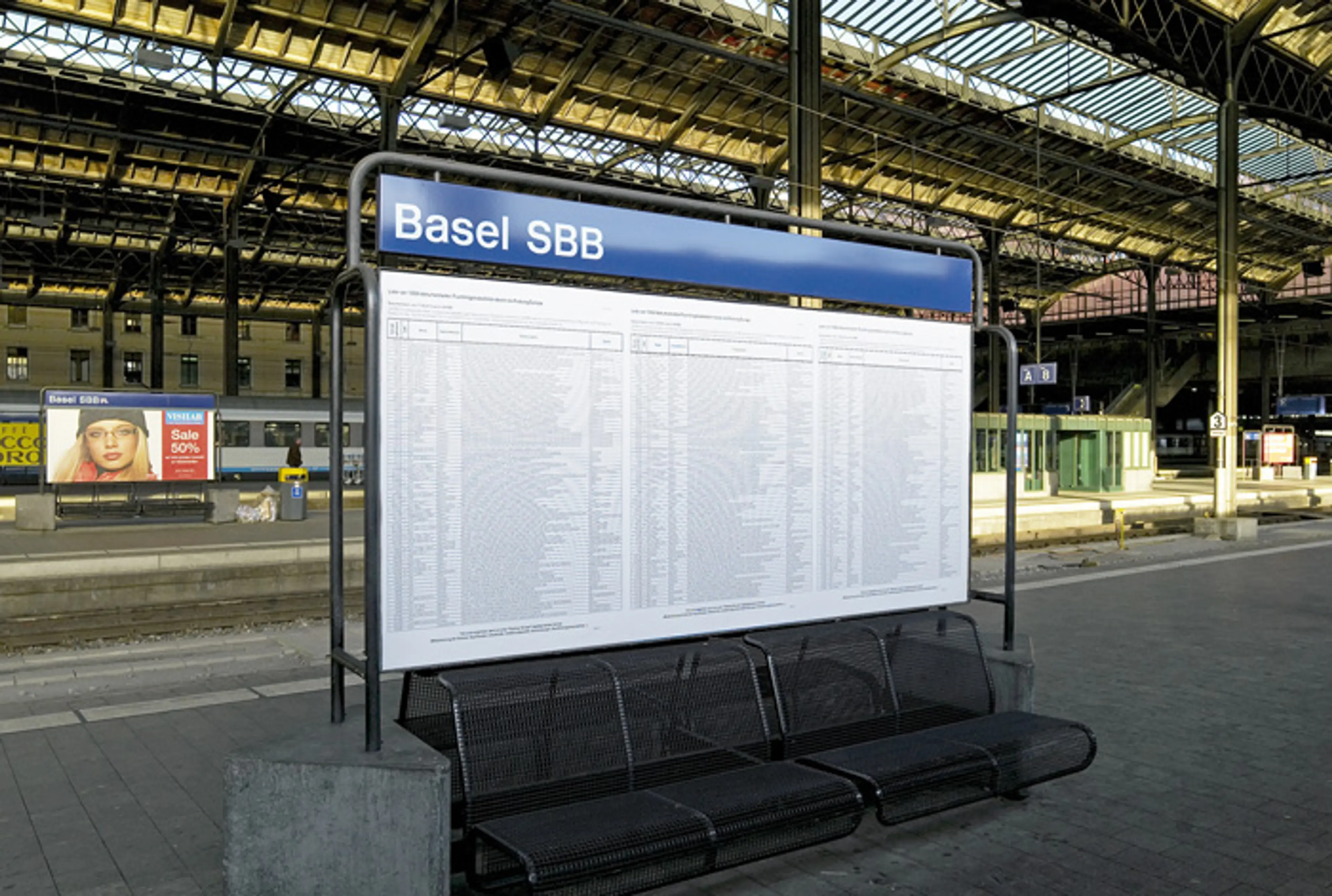 Banu Cennetoğlu, The List (2011), Basel Train Station