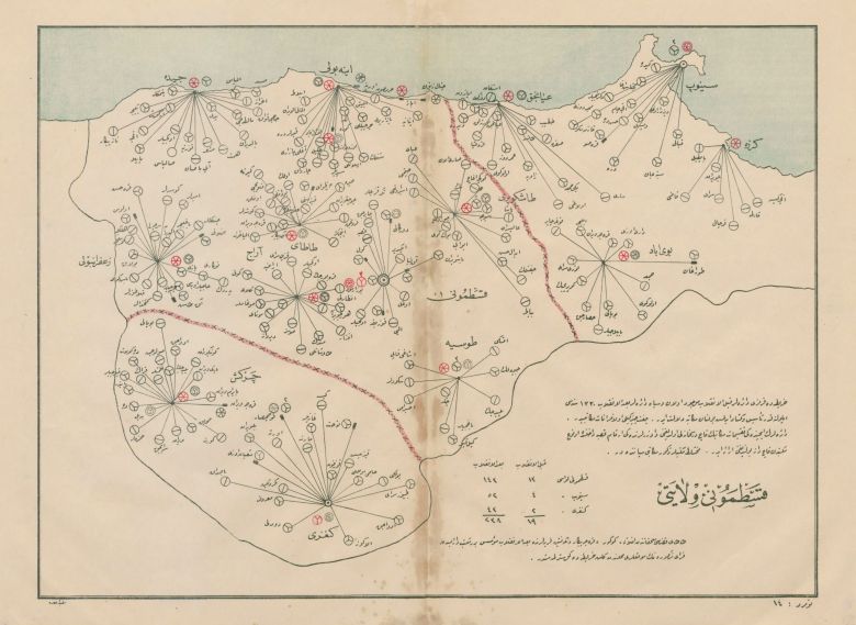 03 Egitim Arsivi Epl012 Kastamonu, Sinop ve Çankırı’daki okulları gösteren harita, 1914
SALT Araştırma, Eğitim Arşivi