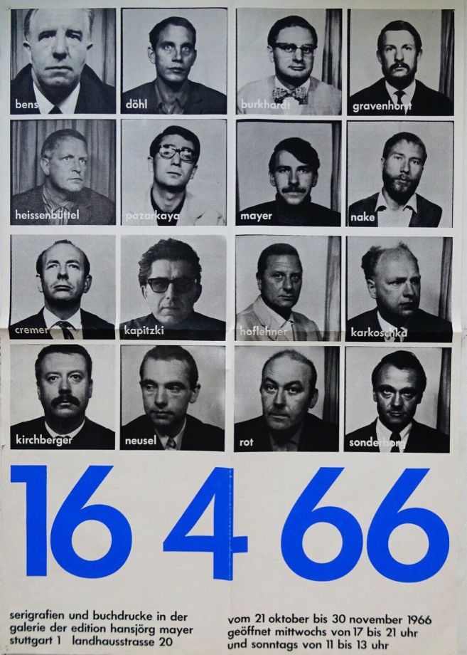 1 16 4 66 Sergisi Afisi <i>16x4x66</i> sergi afişi, 1966