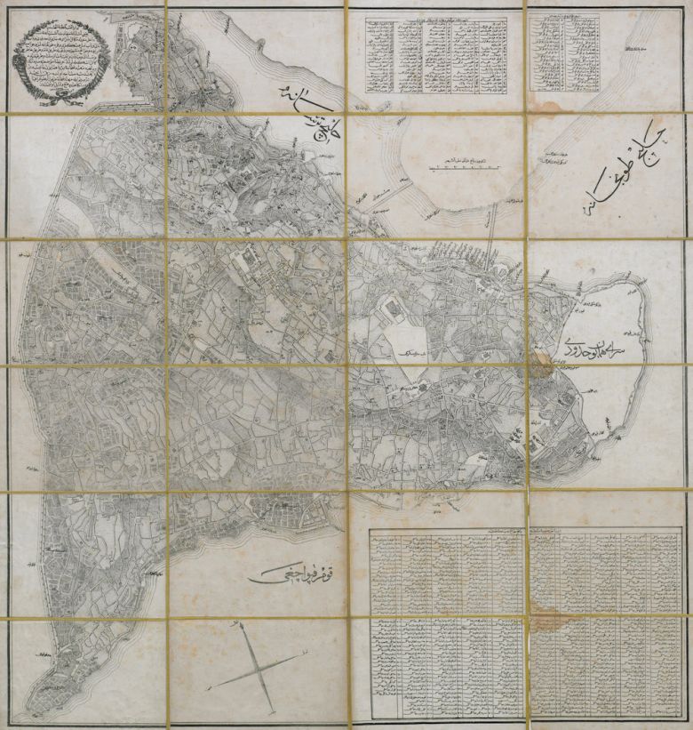 1847 Istanbul Harita 1847 tarihli İstanbul haritası
Baskı: Mühendishâne-i Berrî-i Hümâyûn 
SALT Araştırma