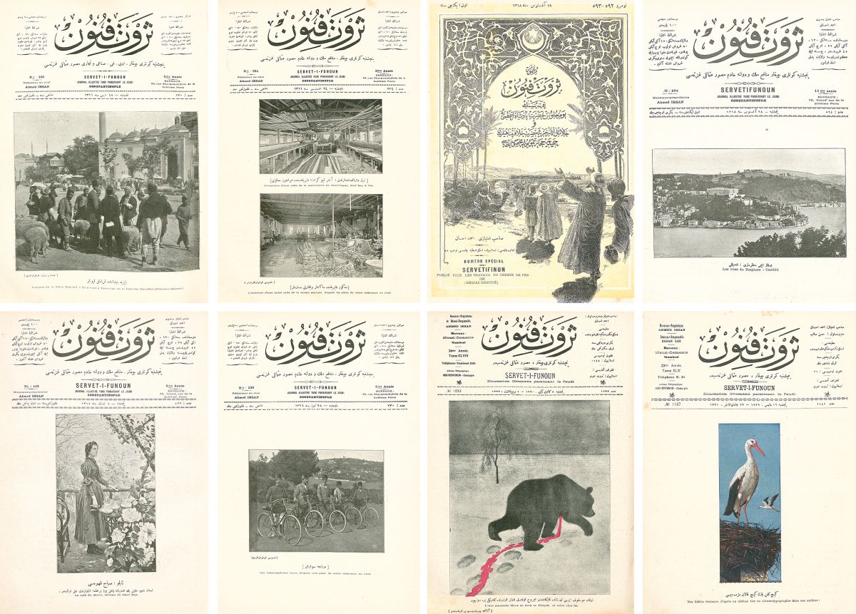 2 Merged 8li <i>Servet-i Fünûn</i> kapaklarından bir seçki<br />
Salt Araştırma, Basın Arşivi<br />