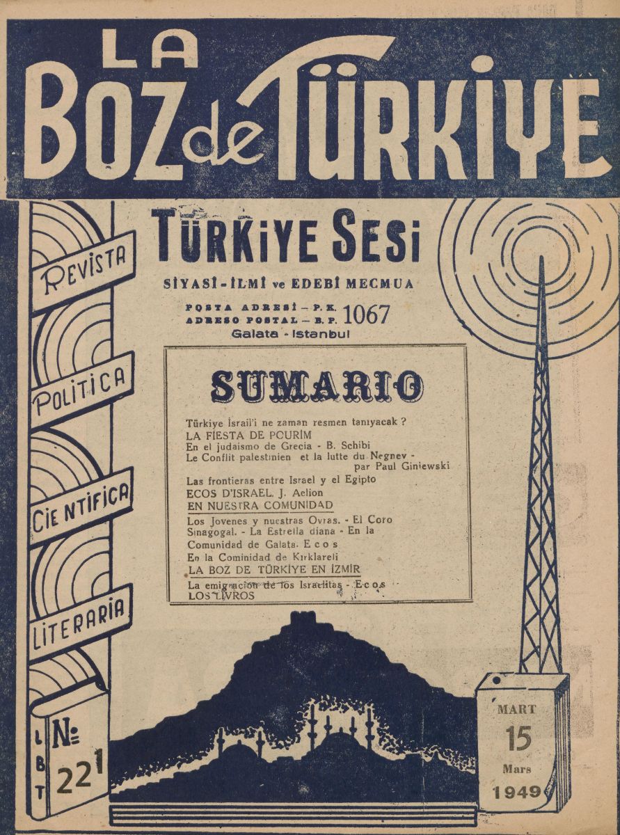 4 Arebt9490315000 1949 03 15 <i>La Boz de Türkiye</i>, Sayı: 221, 15 Mart 1949<br />
Salt Araştırma, Basın Arşivi
