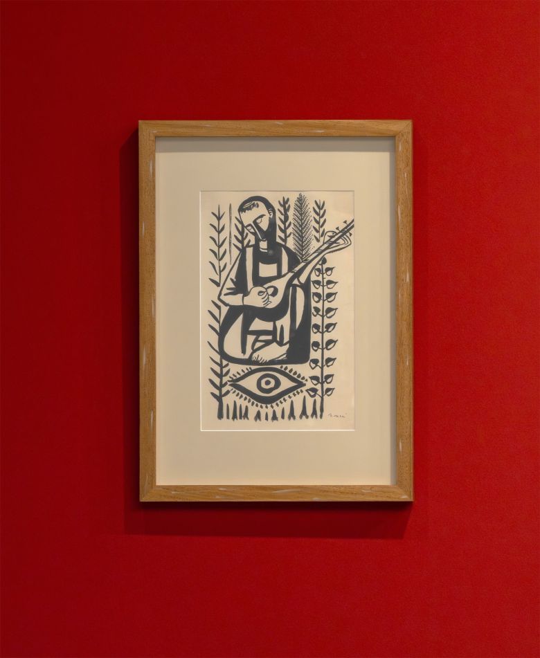 5 10 Bedri Rahmi Eyüboğlu, <i>Âşık Veysel</i>, 1952 (Fotoğraf: Kayhan Kaygusuz)
Mehmet Hamdi Eyüboğlu Koleksiyonu
Rahmi Eyüboğlu’nun izniyle
