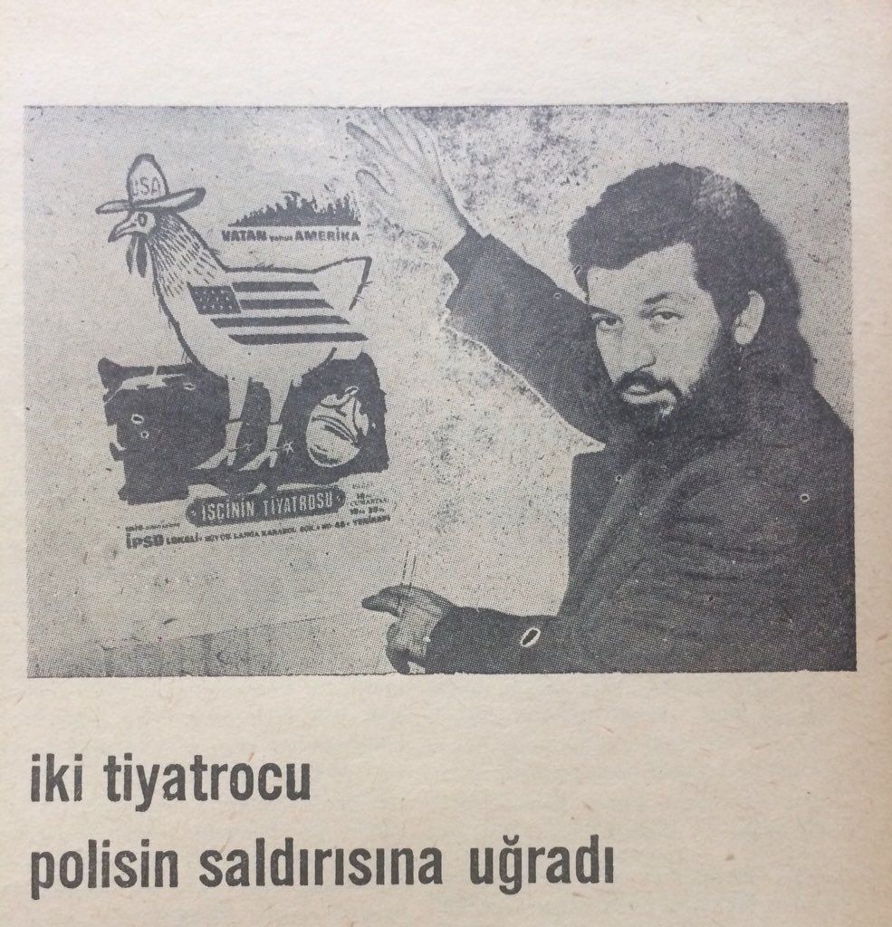 Gorsel 11 “İki Tiyatrocu Polisin Saldırısına Uğradı”, <i>Tiyatro 70</i>, Sayı: 2, Mart 1970, s. 17