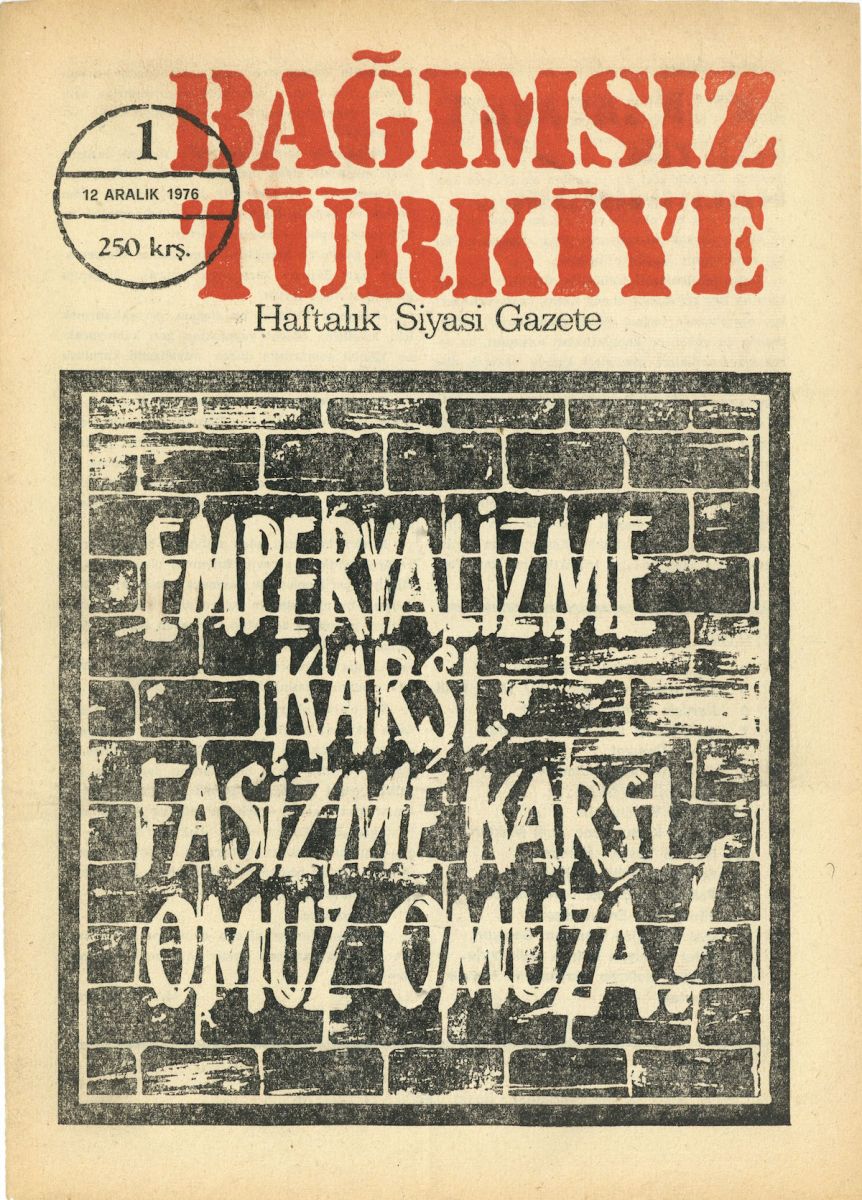 Image Bt 1 12 Aralık 1976 tarihli <i>Bağımsız Türkiye</i> kapağı<br />
Sadık Karamustafa’nın izniyle