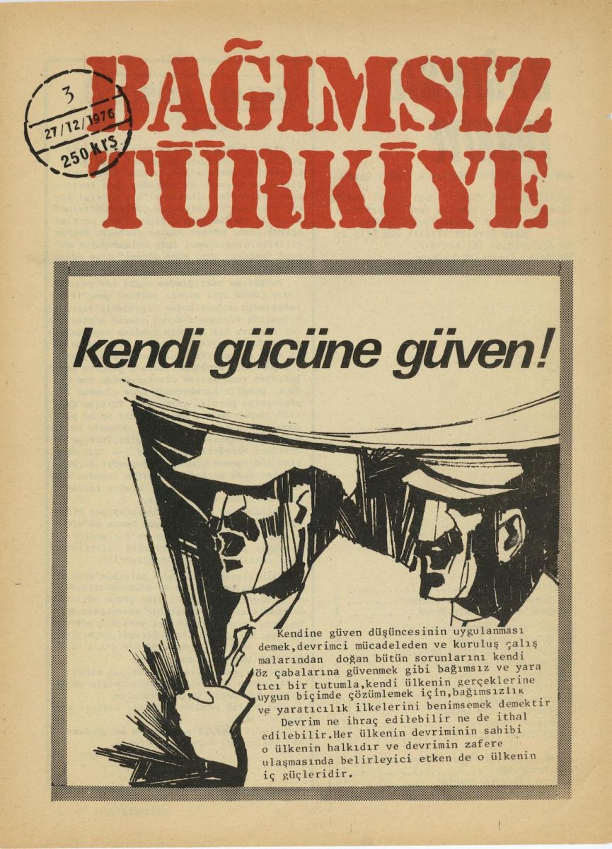 Image Bt 11 27 Aralık 1976 tarihli <i>Bağımsız Türkiye</i> kapağı<br />
Sadık Karamustafa’nın izniyle